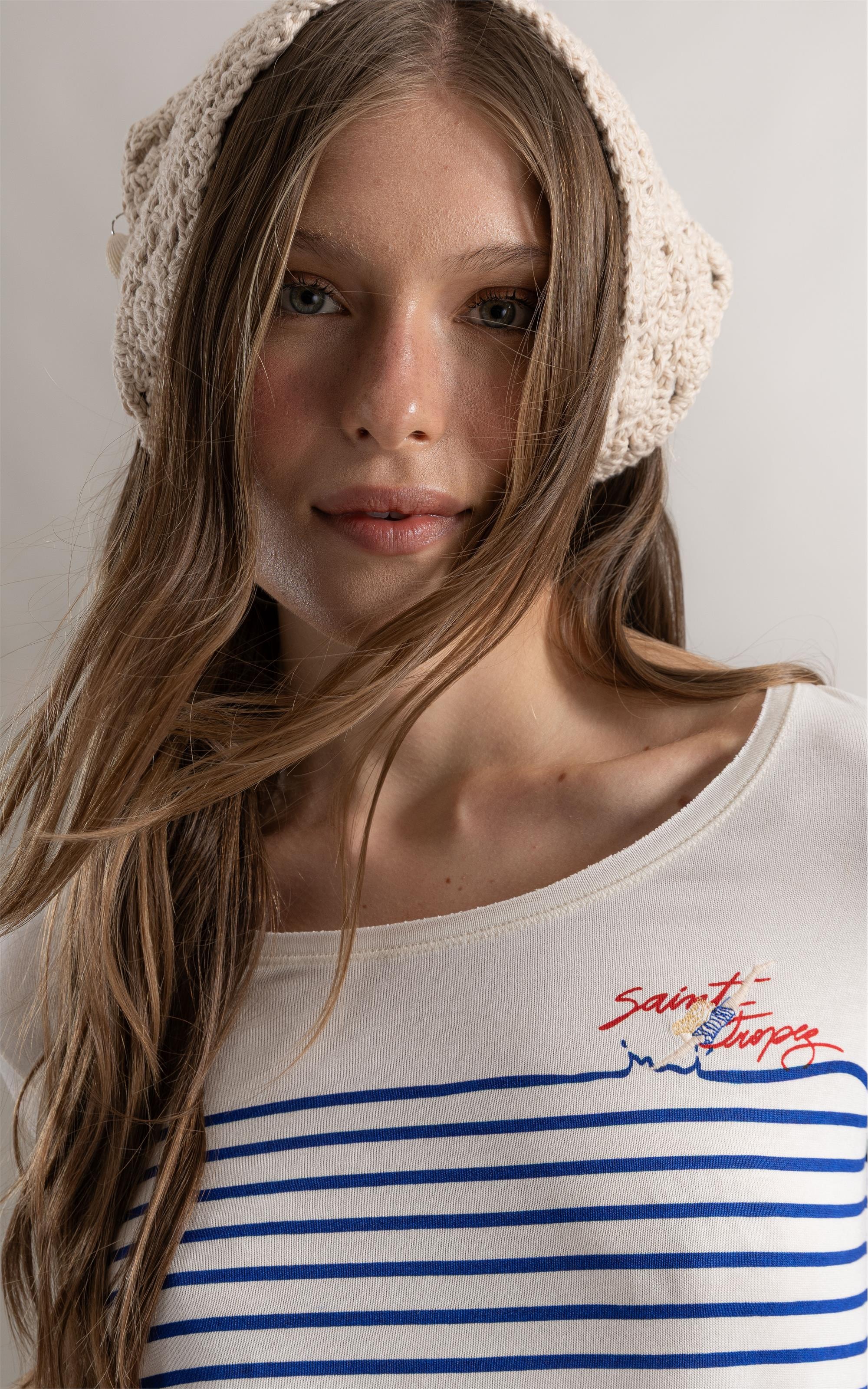 Blusa Mimo 7/8 Azul Bic
