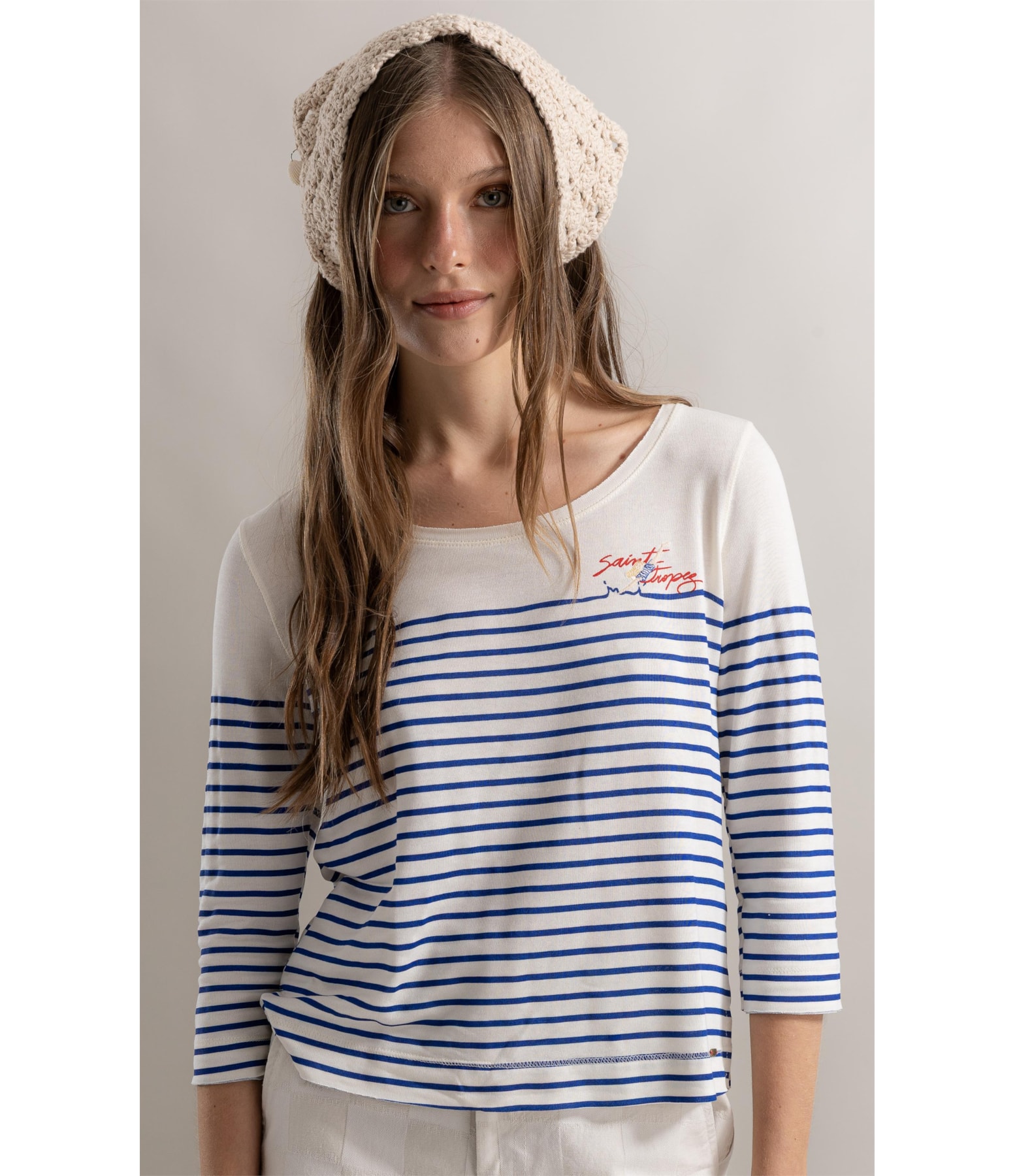 Blusa Mimo 7/8 Azul Bic
