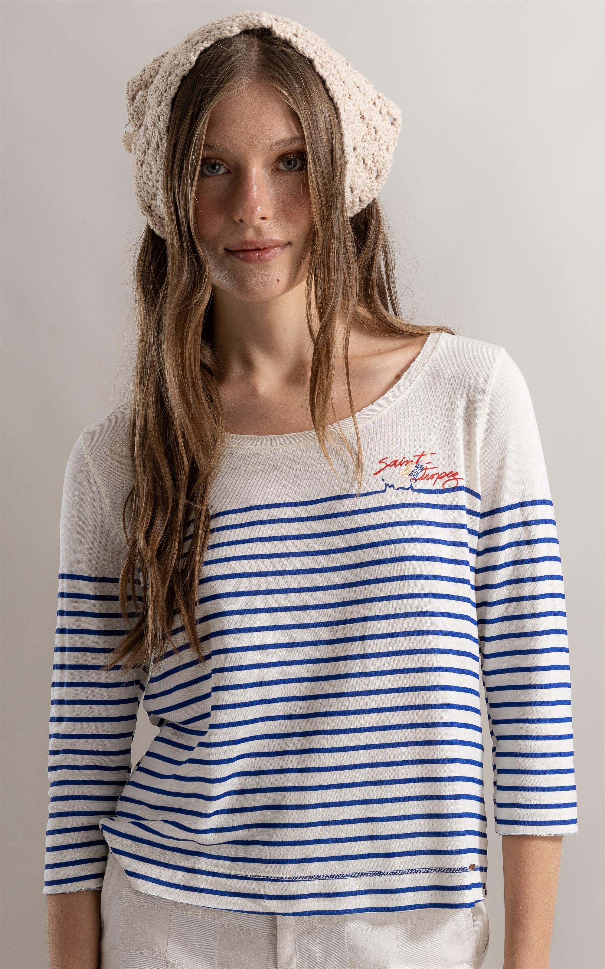 Blusa Mimo 7/8 Azul Bic