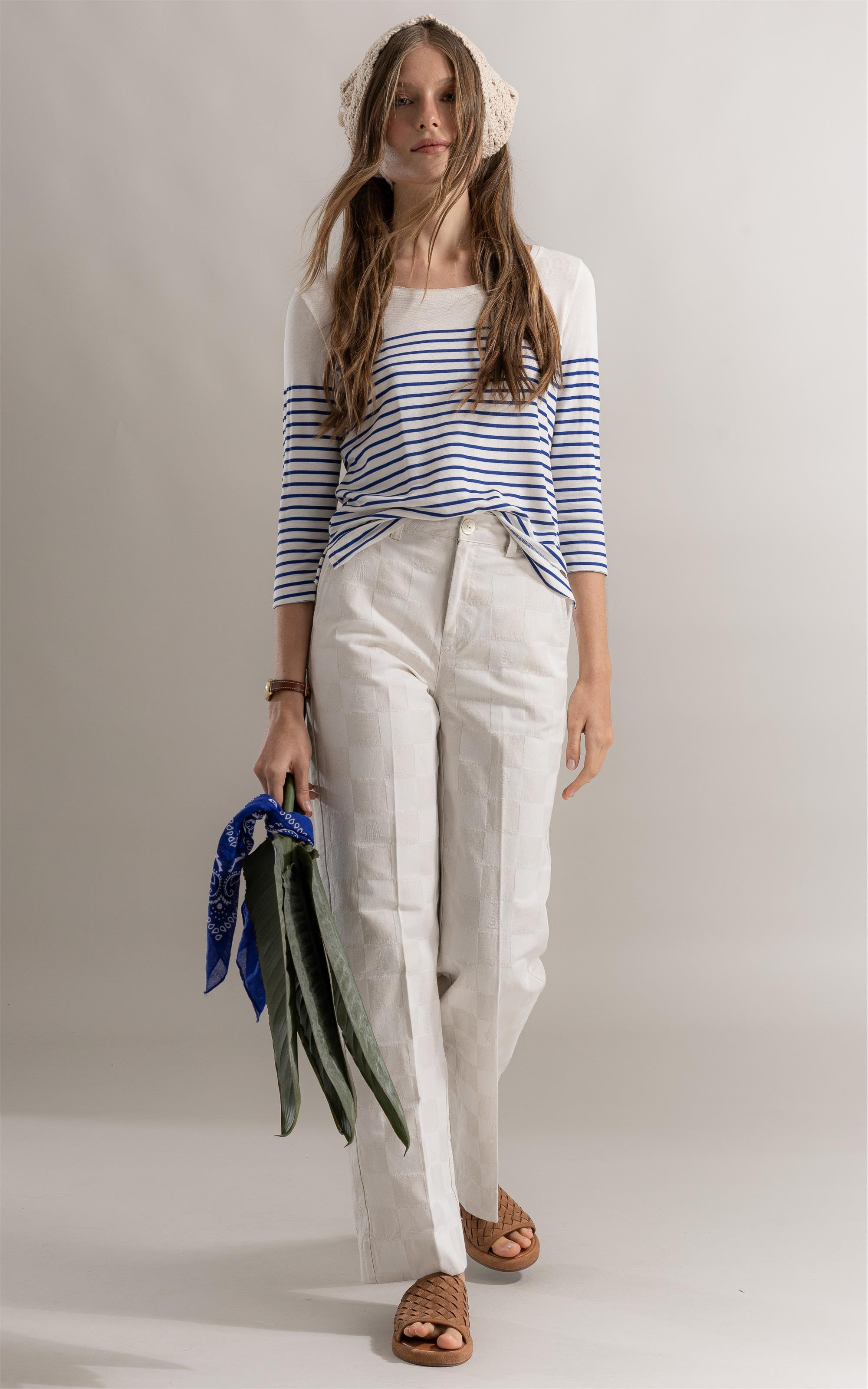 Blusa Mimo 7/8 Azul Bic
