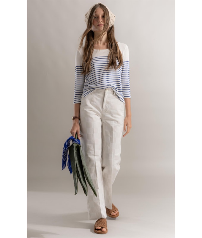 Blusa Mimo 7/8 Azul Bic
