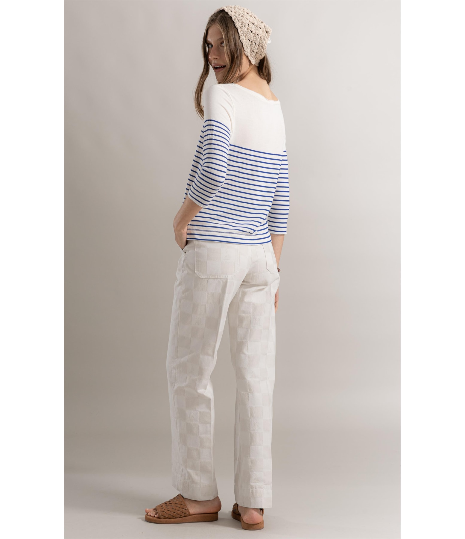 Blusa Mimo 7/8 Azul Bic