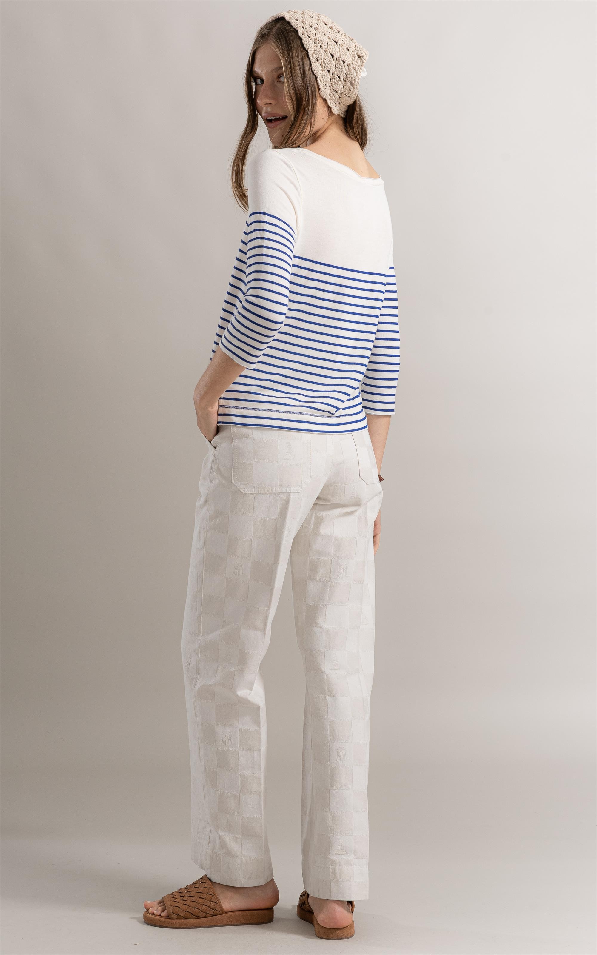 Blusa Mimo 7/8 Azul Bic