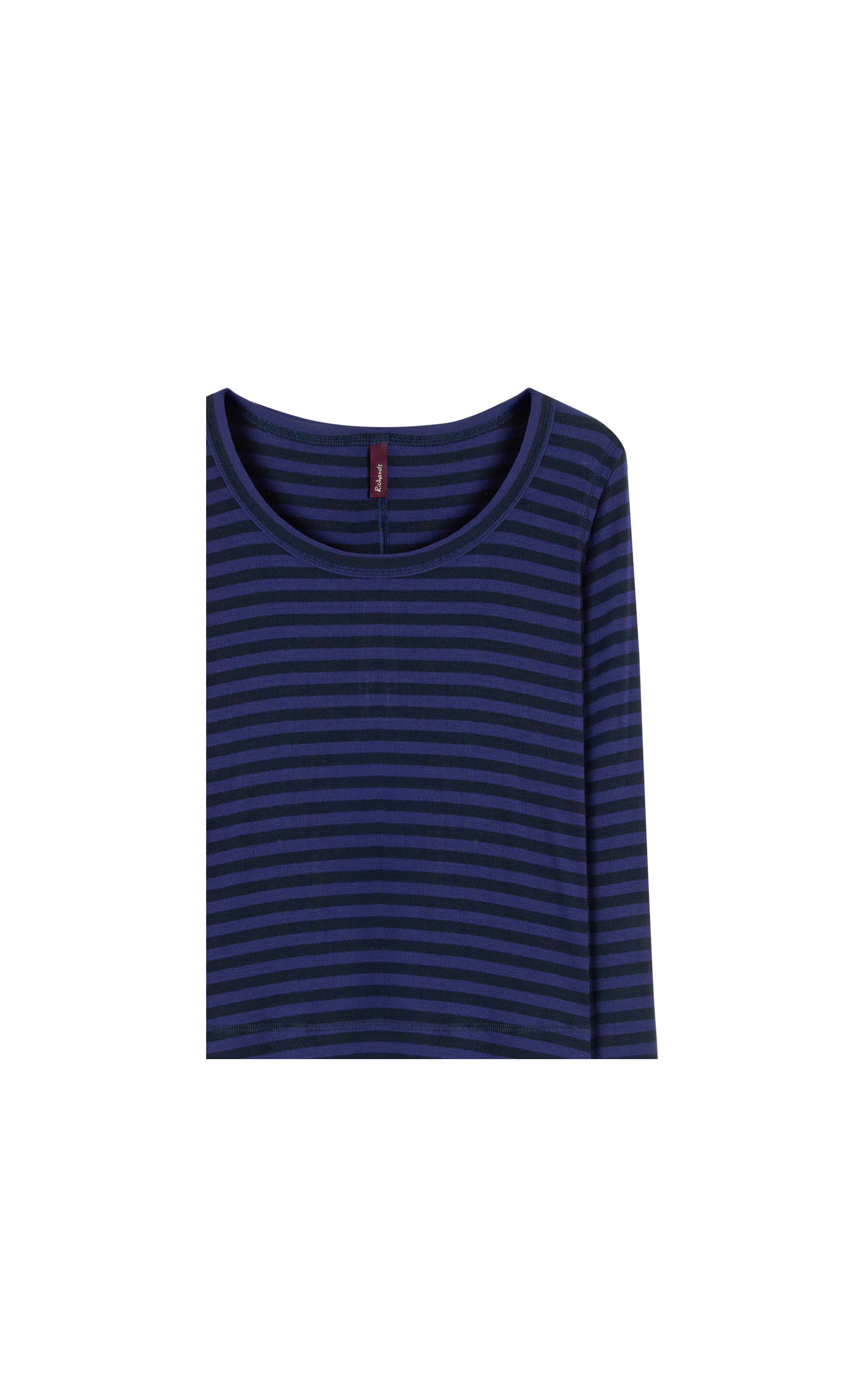 Blusa Mimo Bordado Limoni Listrada Ml Dark Navy
