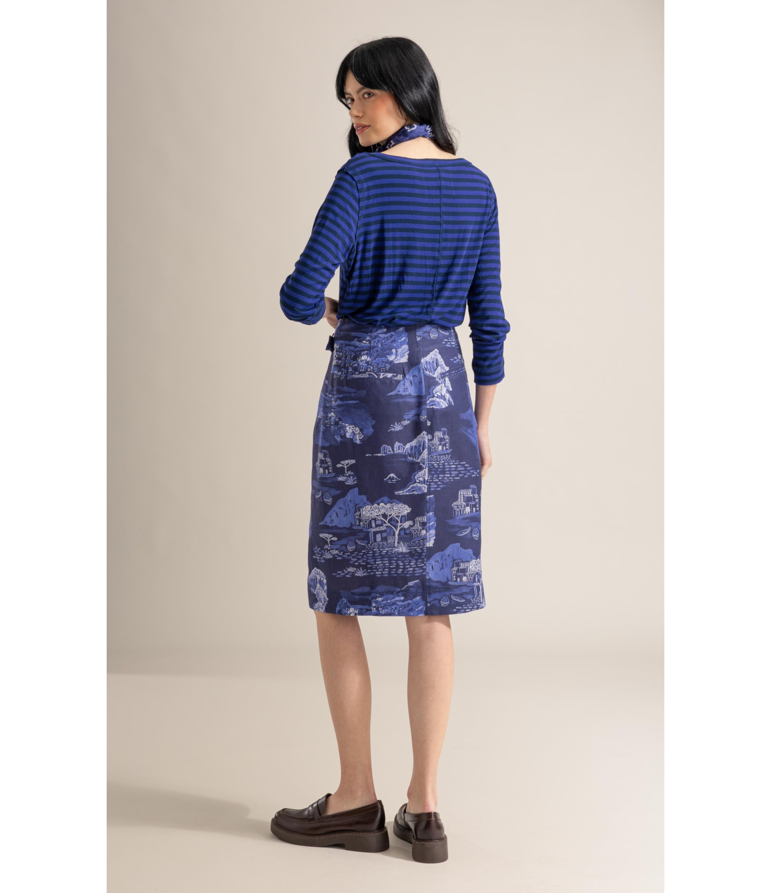 Blusa Mimo Bordado Limoni Listrada Ml Dark Navy