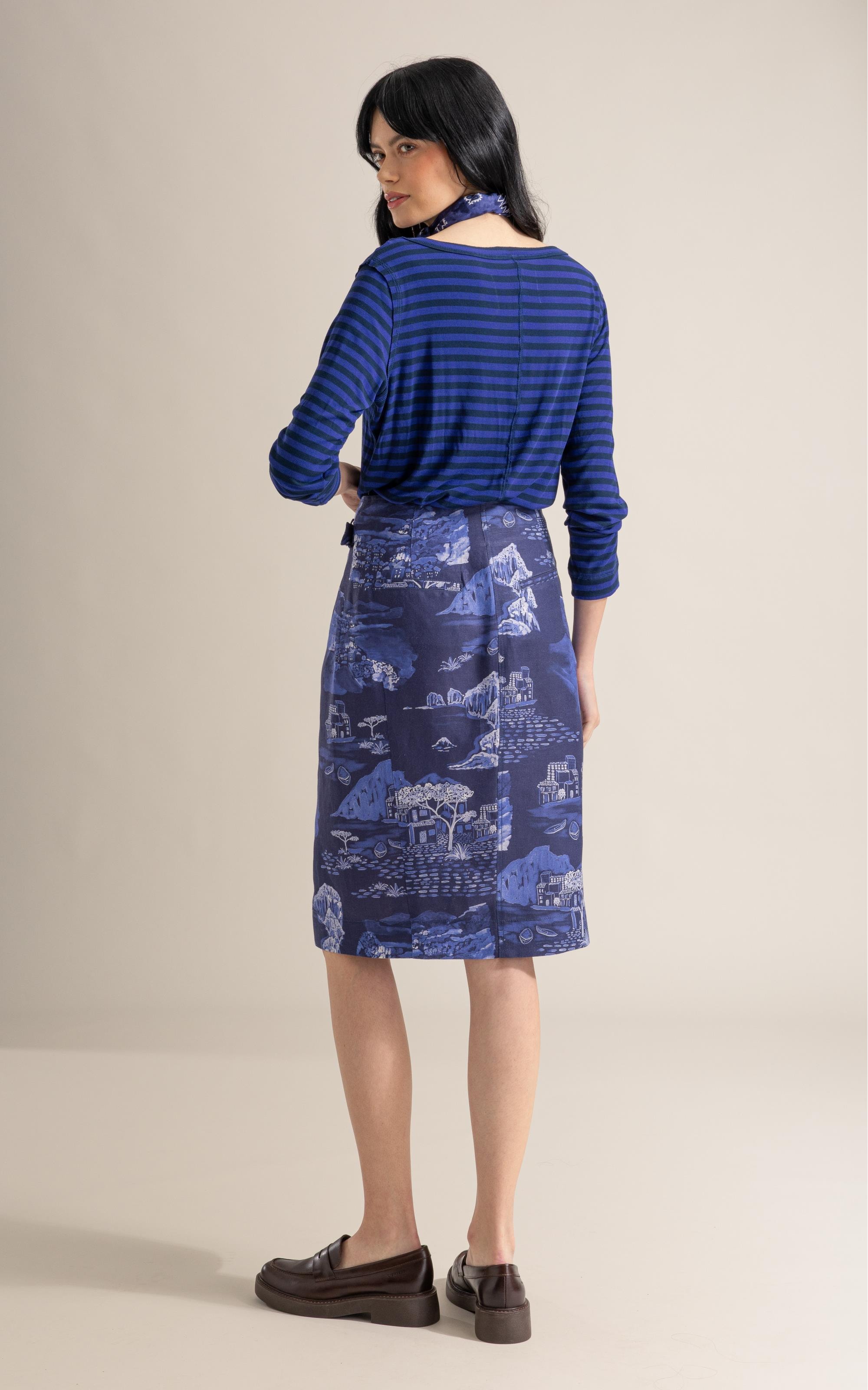 Blusa Mimo Bordado Limoni Listrada Ml Dark Navy