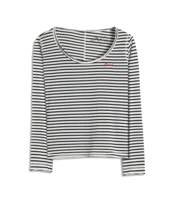 Blusa Mimo Ciao Listrada Ml Dark Navy