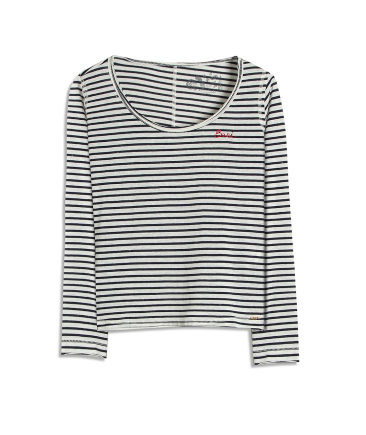 Blusa Mimo Ciao Listrada Ml Dark Navy