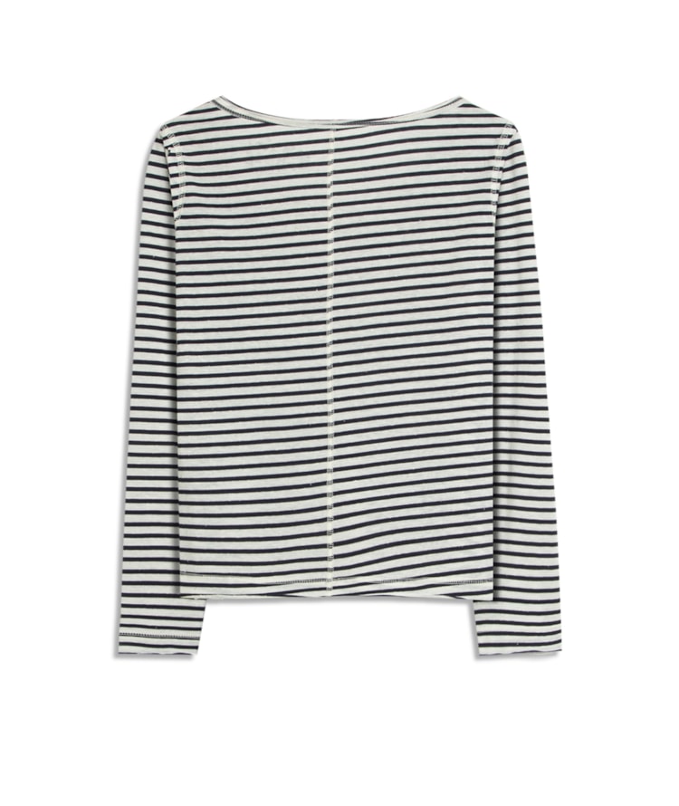 Blusa Mimo Ciao Listrada Ml Dark Navy