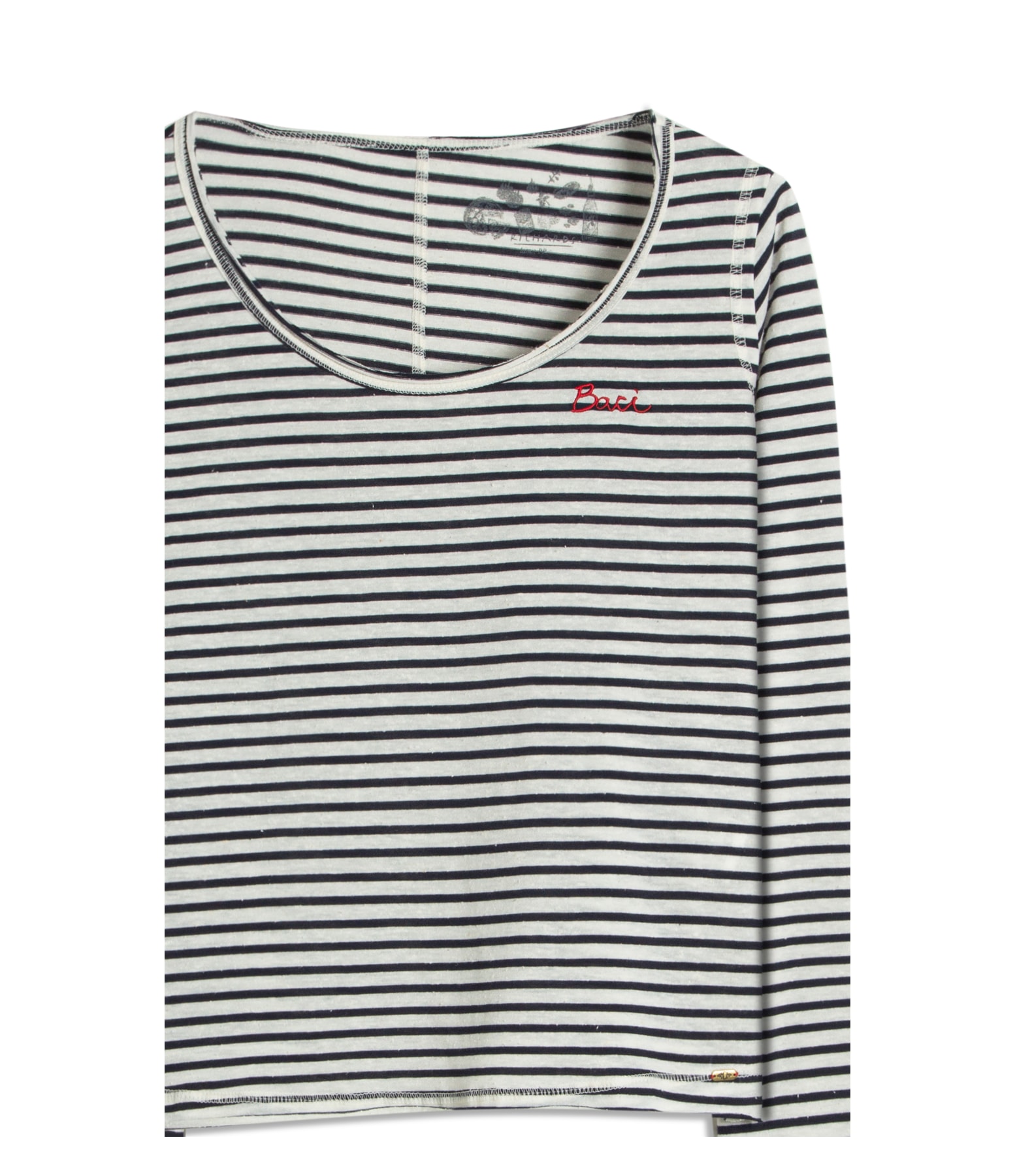 Blusa Mimo Ciao Listrada Ml Dark Navy