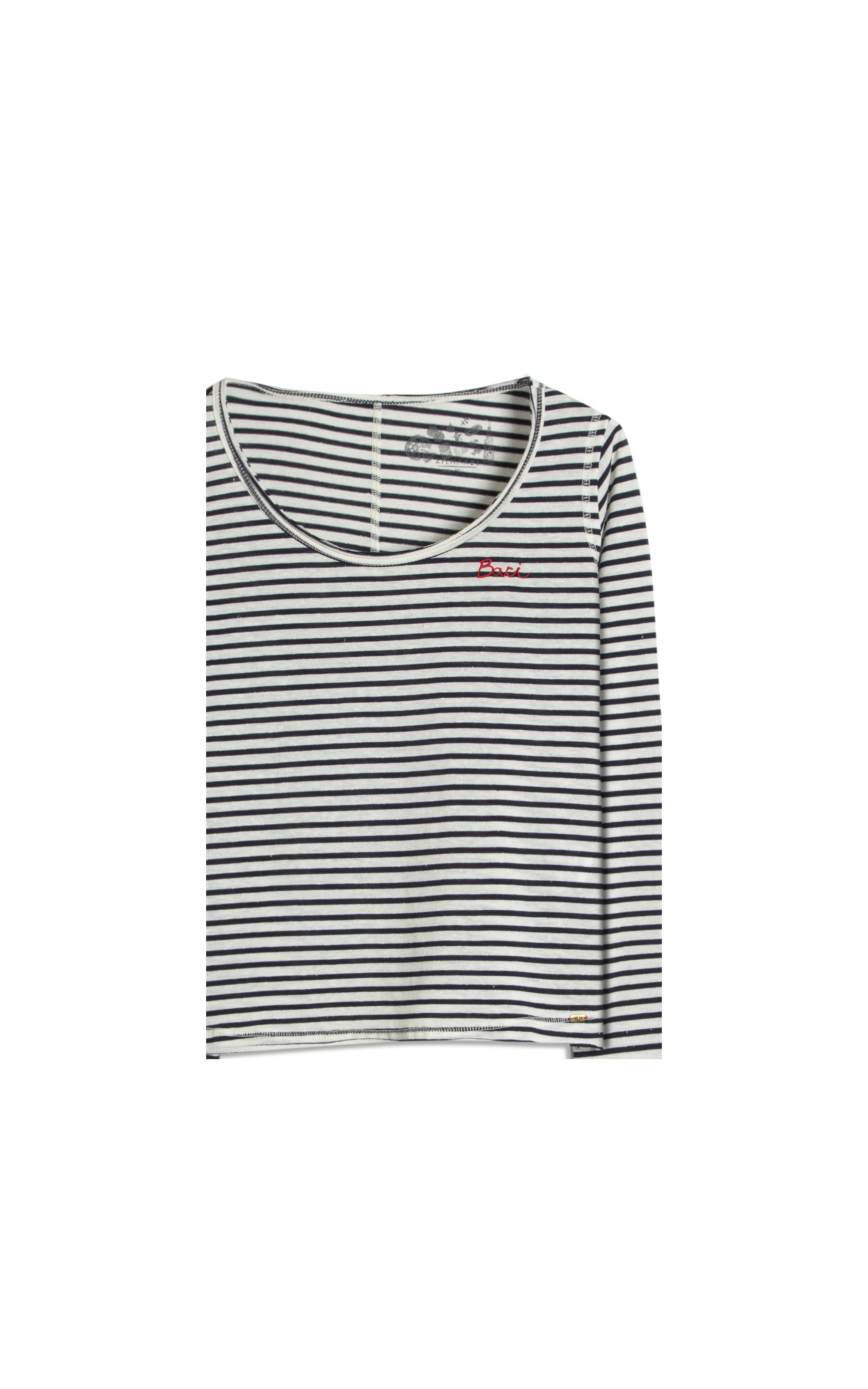 Blusa Mimo Ciao Listrada Ml Dark Navy