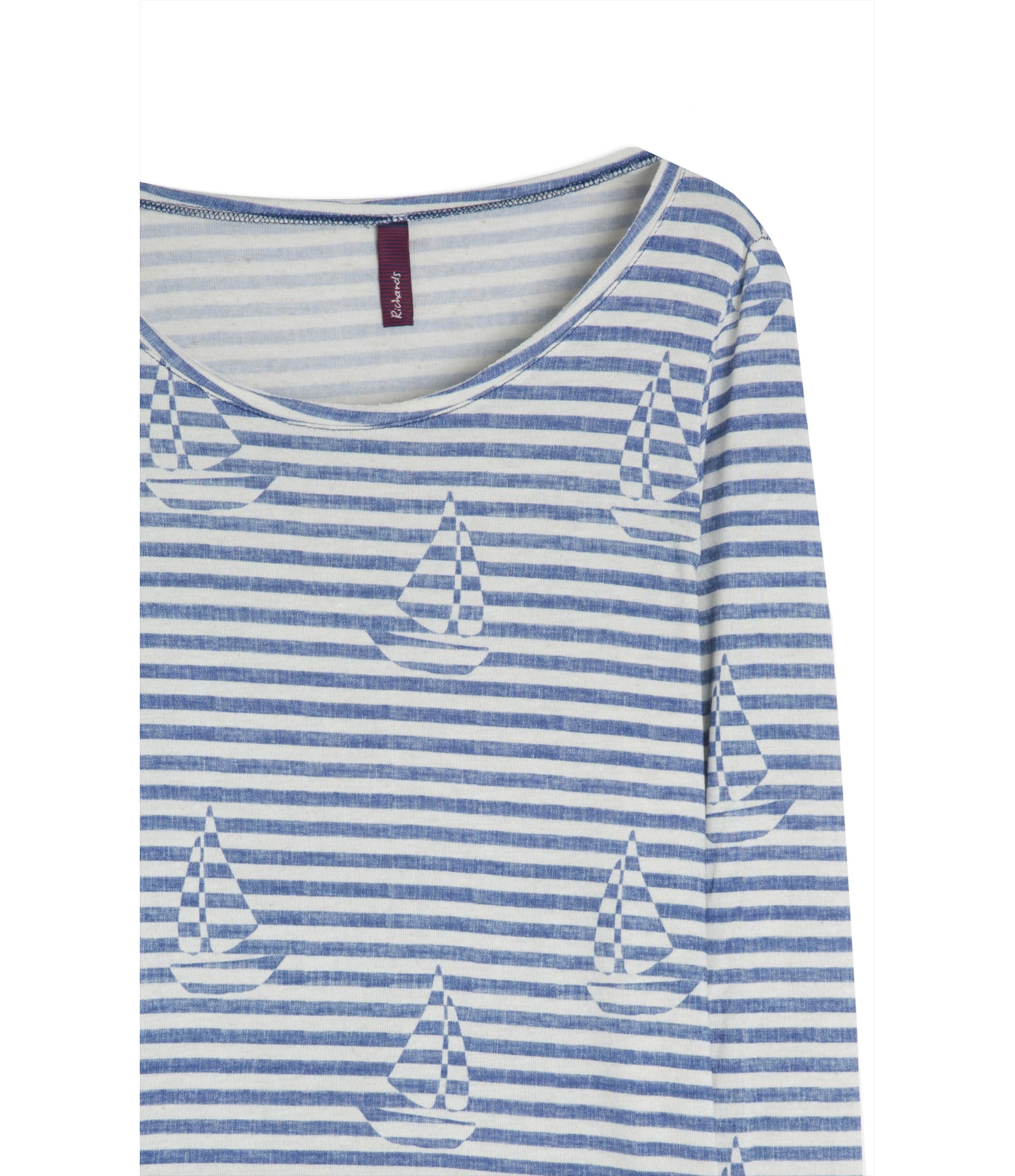 Blusa Mimo Estampa Sailer Stripes Lb Marinho