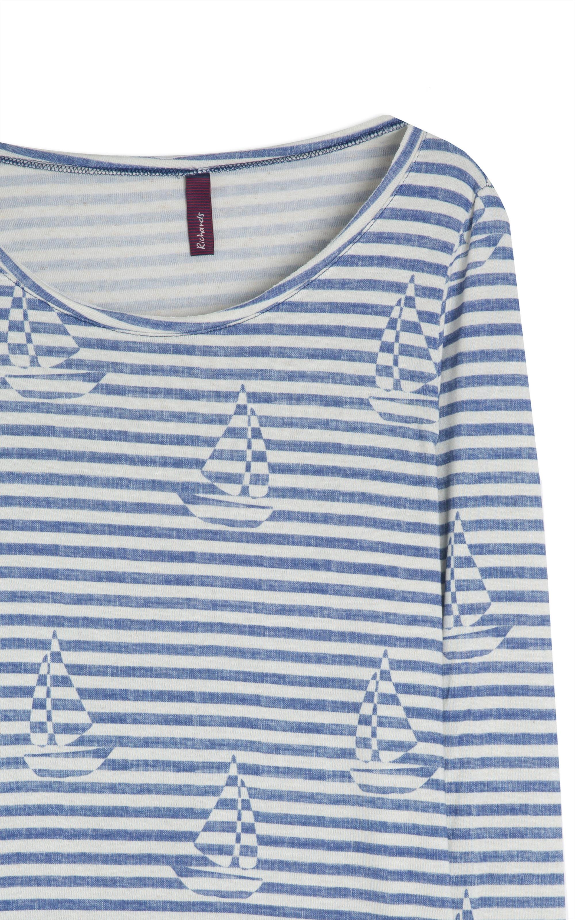 Blusa Mimo Estampa Sailer Stripes Lb Marinho