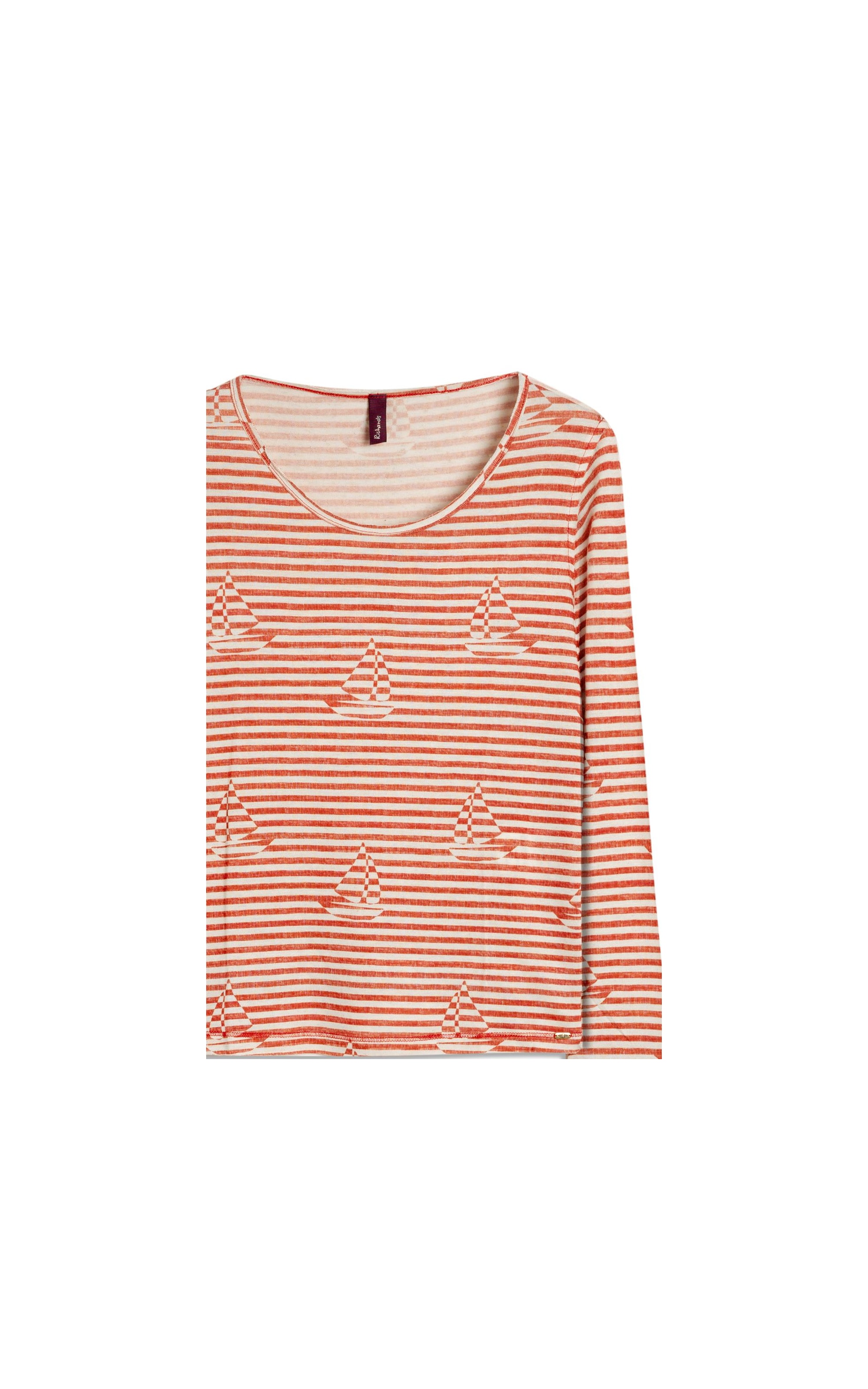 Blusa Mimo Estampa Sailer Stripes Lb Vermelho