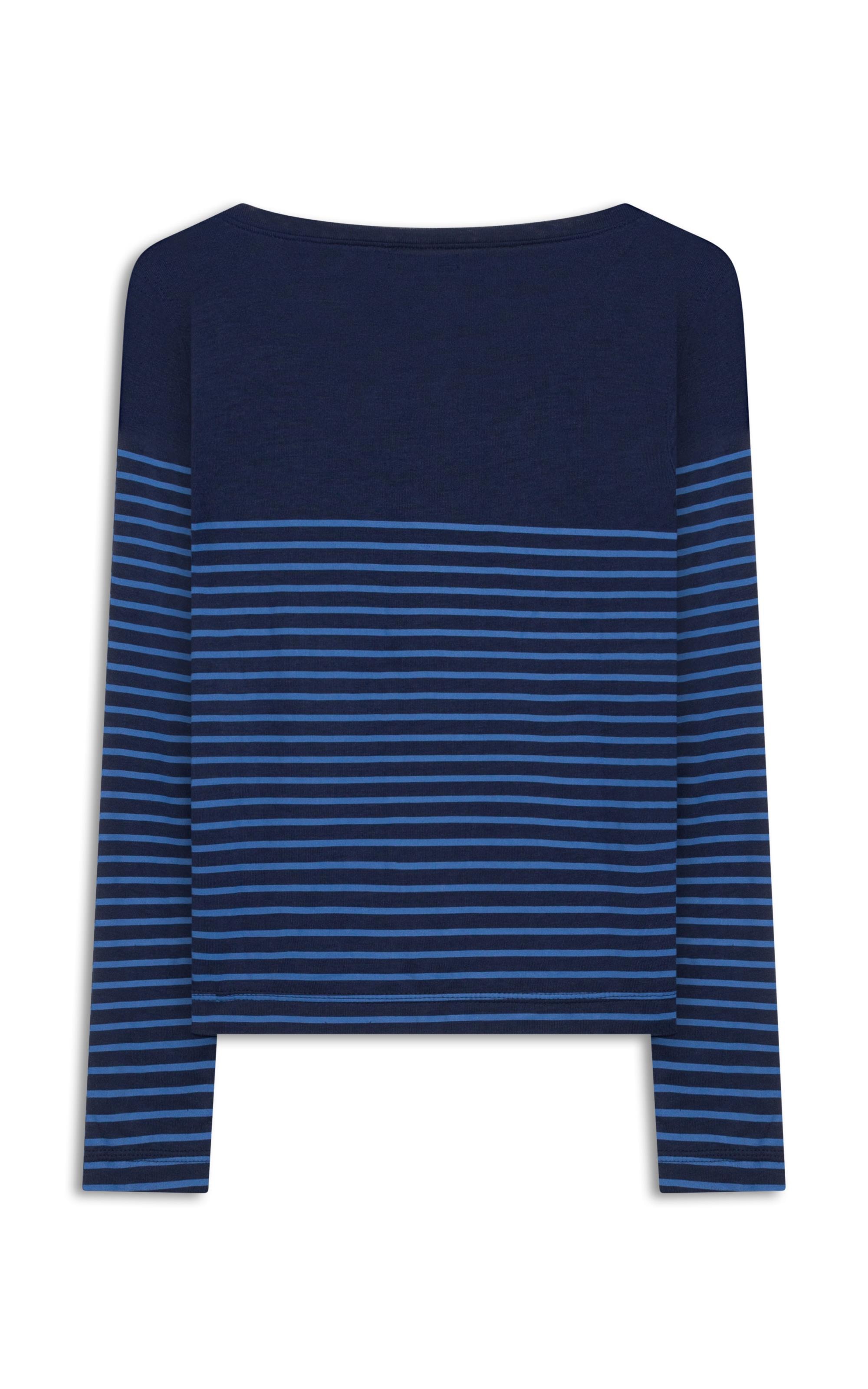 Blusa Mimo Listrado Mare Ml Marinho