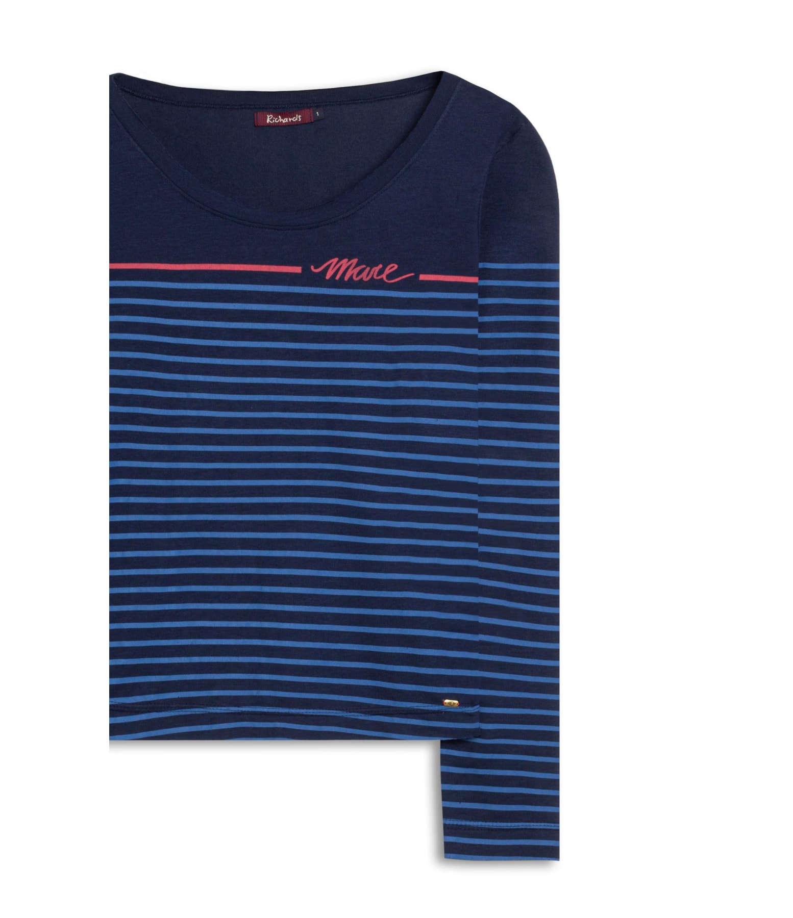 Blusa Mimo Listrado Mare Ml Marinho