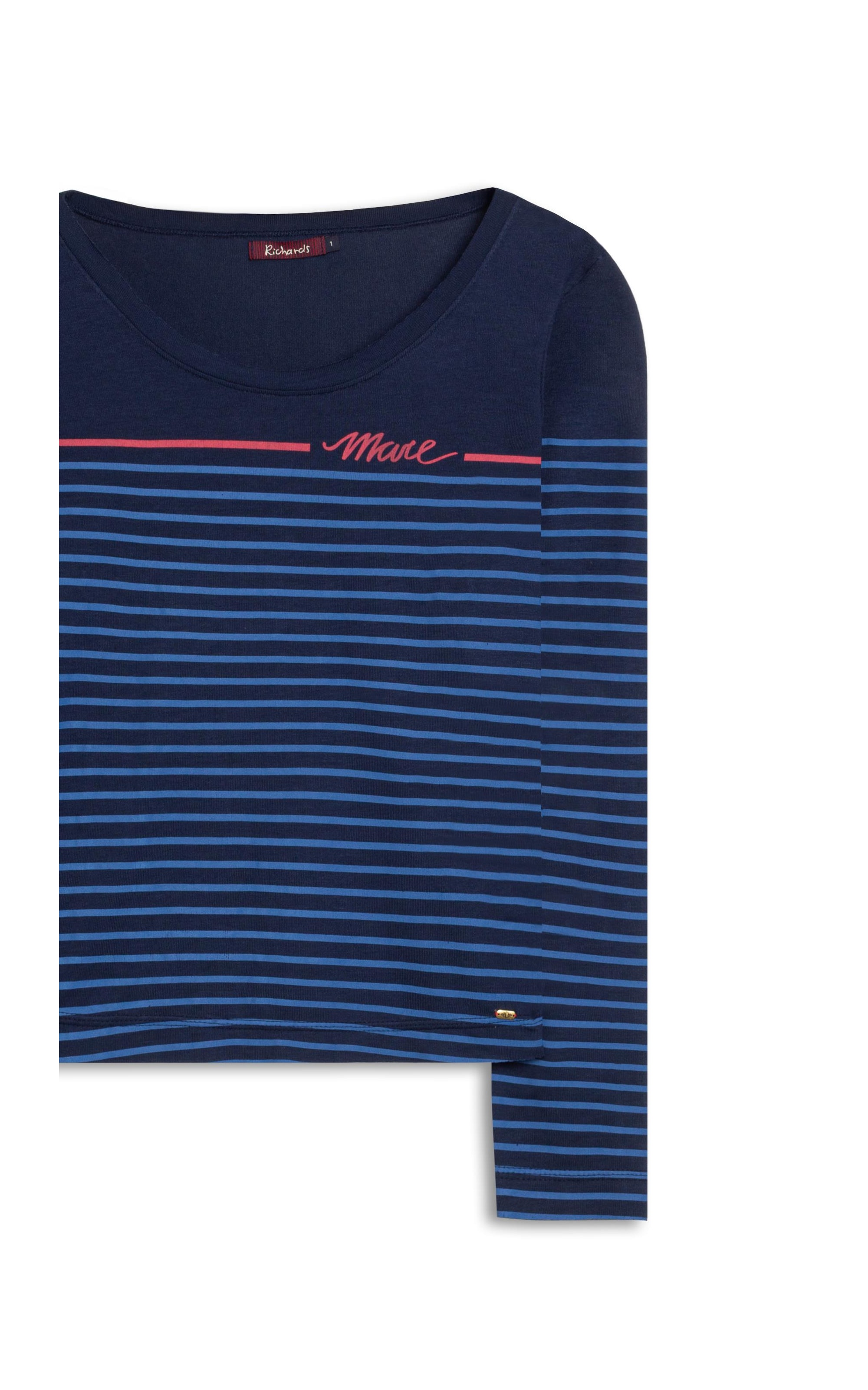 Blusa Mimo Listrado Mare Ml Marinho