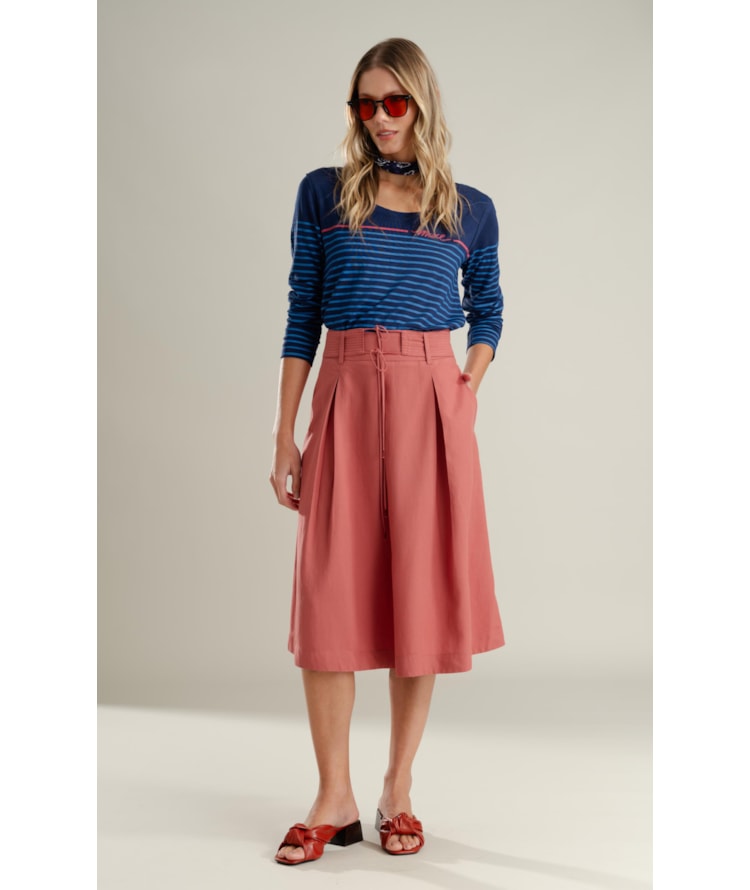 Blusa Mimo Listrado Mare Ml Marinho