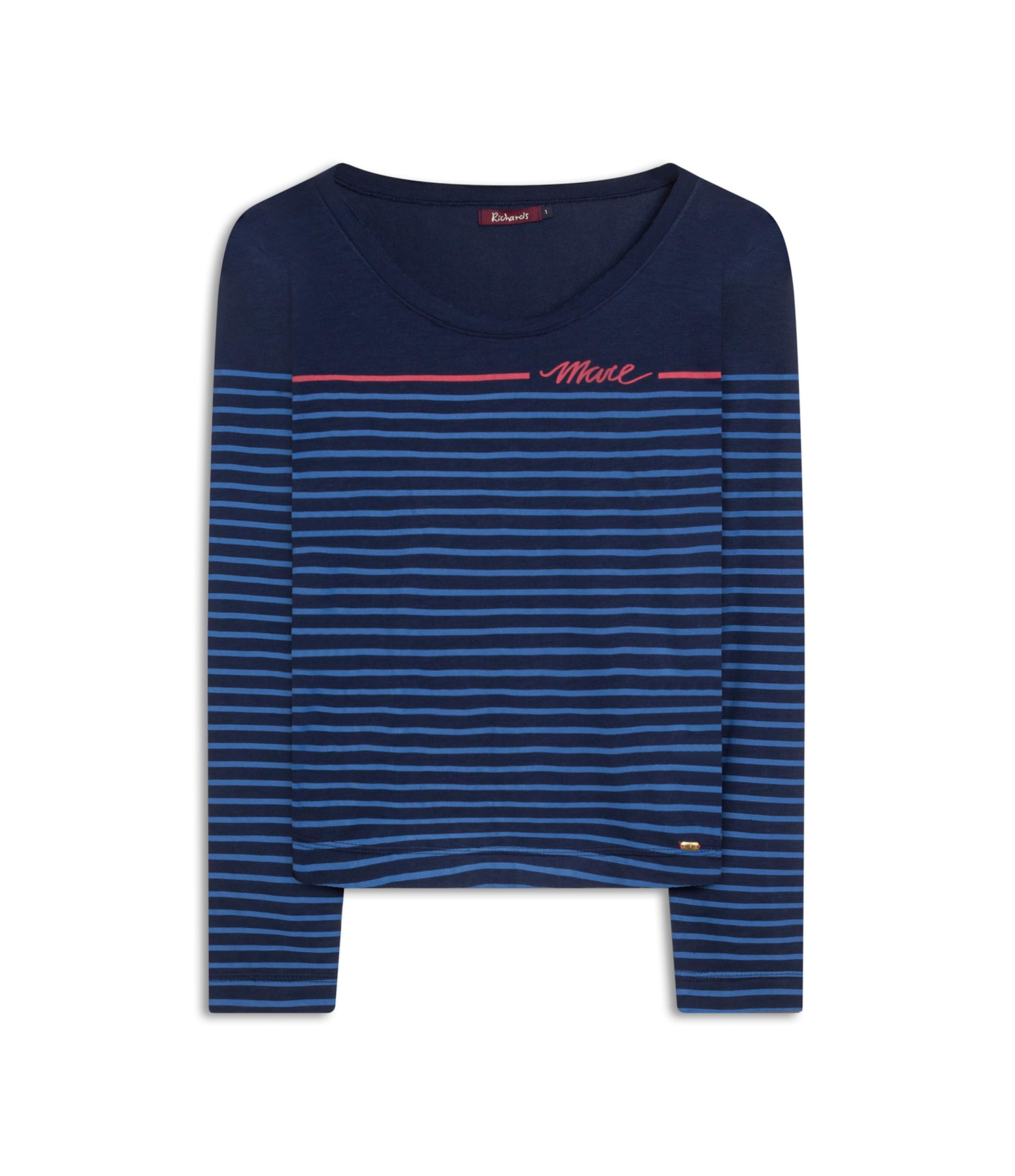 Blusa Mimo Listrado Mare Ml Marinho