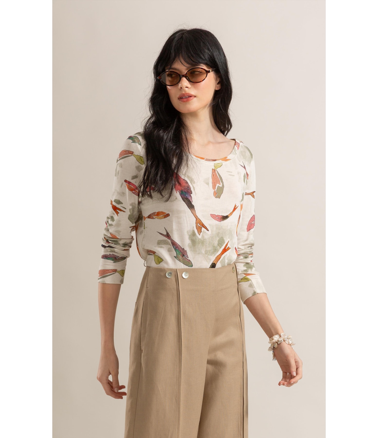 Blusa Misaki Decote  Verde Army