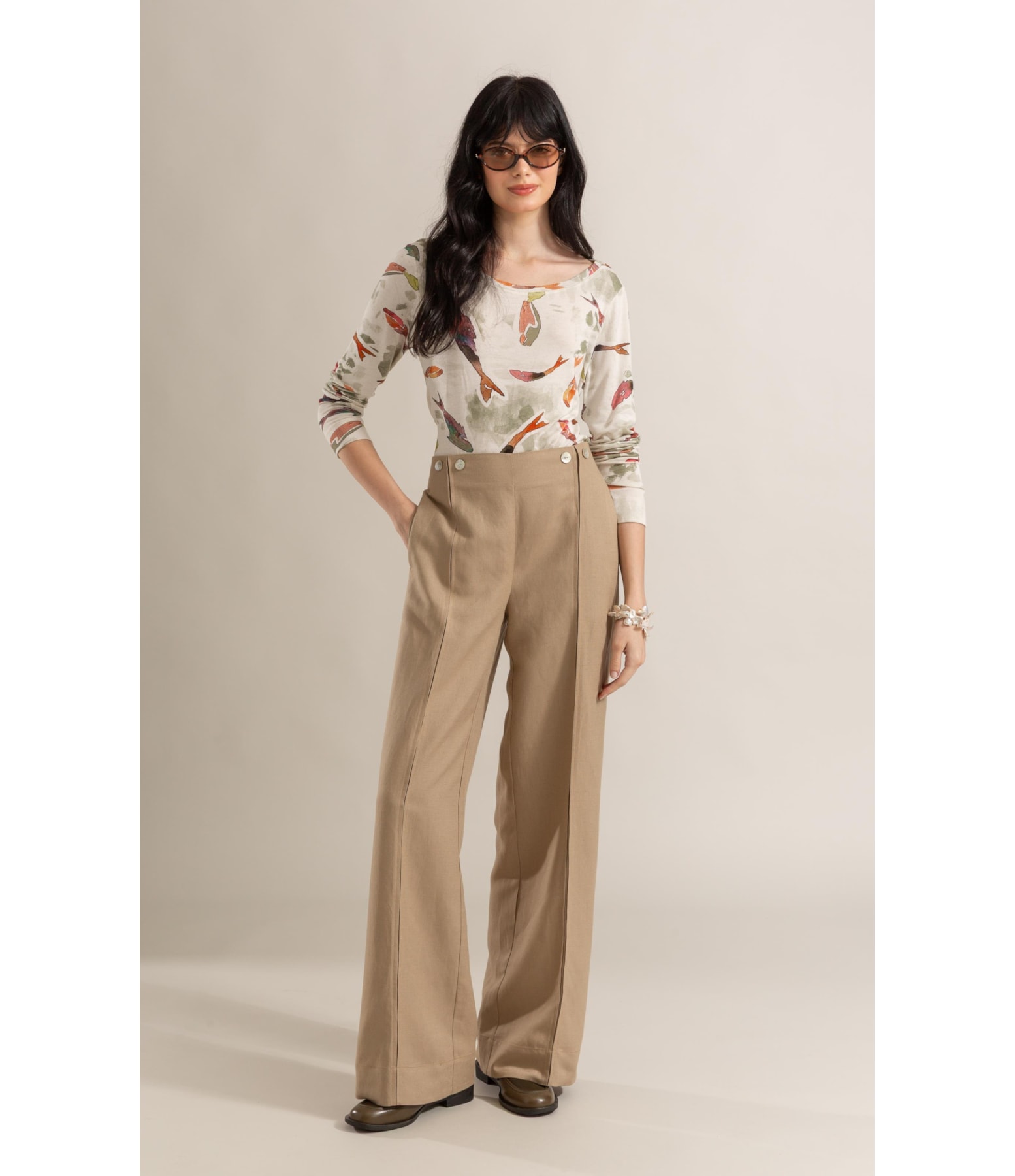 Blusa Misaki Decote  Verde Army