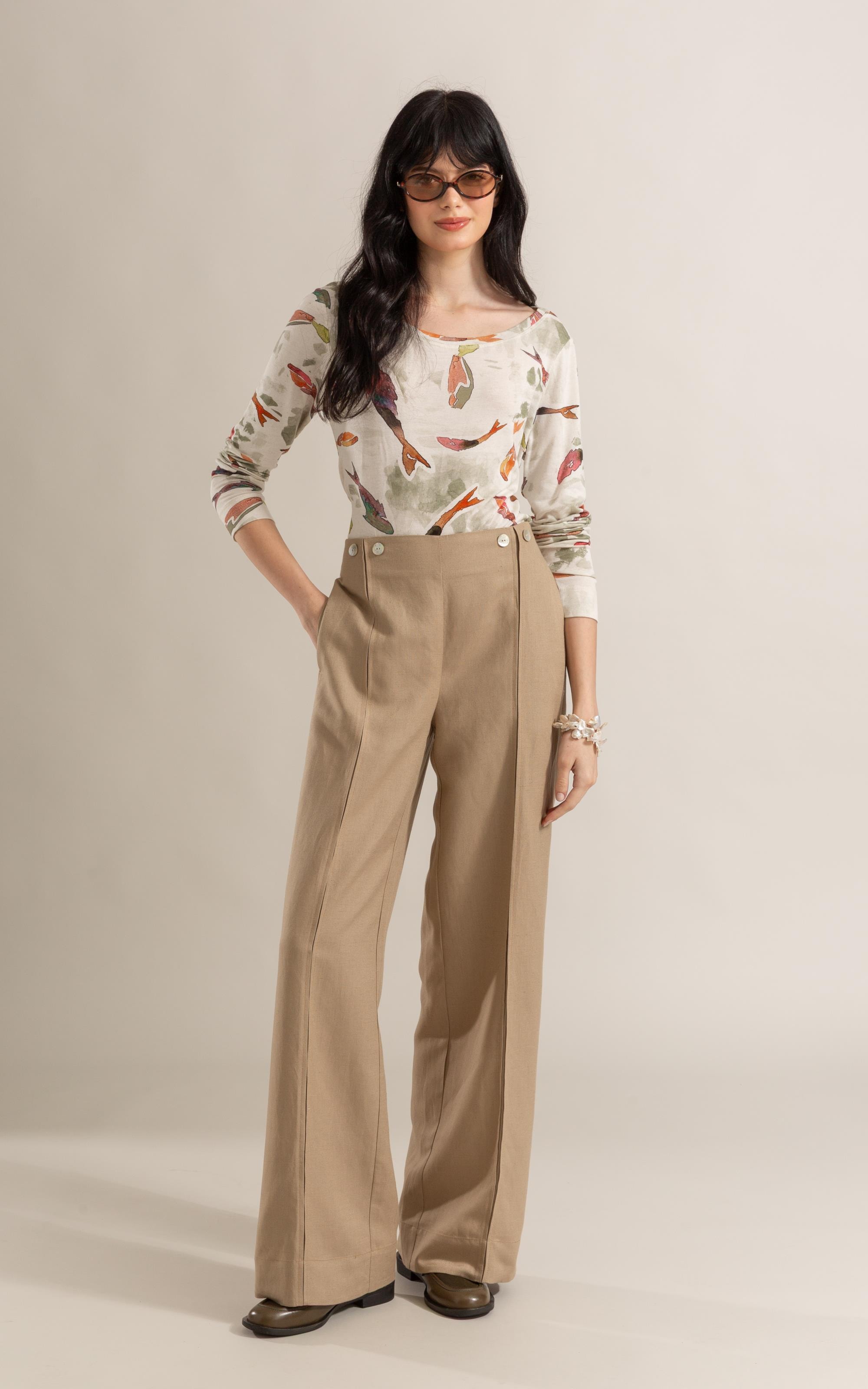 Blusa Misaki Decote  Verde Army