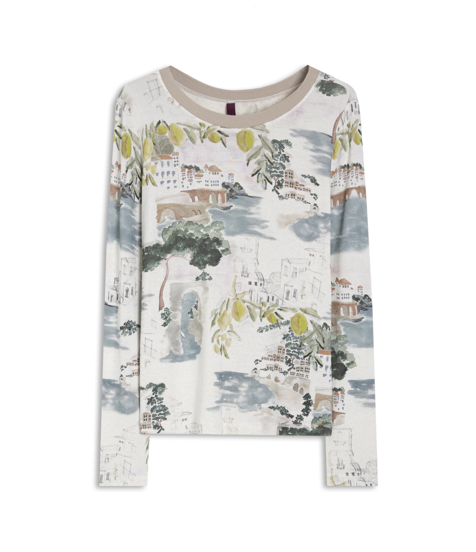 Blusa Misaki Estampa Paesaggio Lb Natural