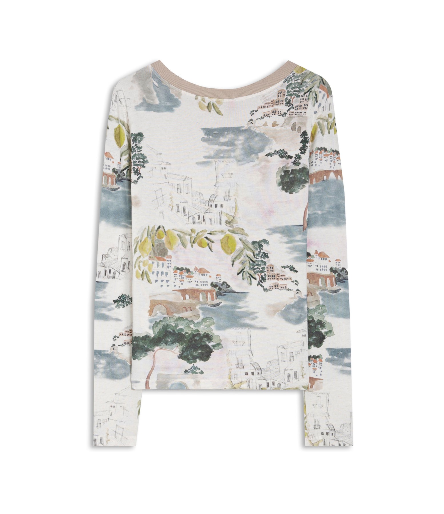 Blusa Misaki Estampa Paesaggio Lb Natural