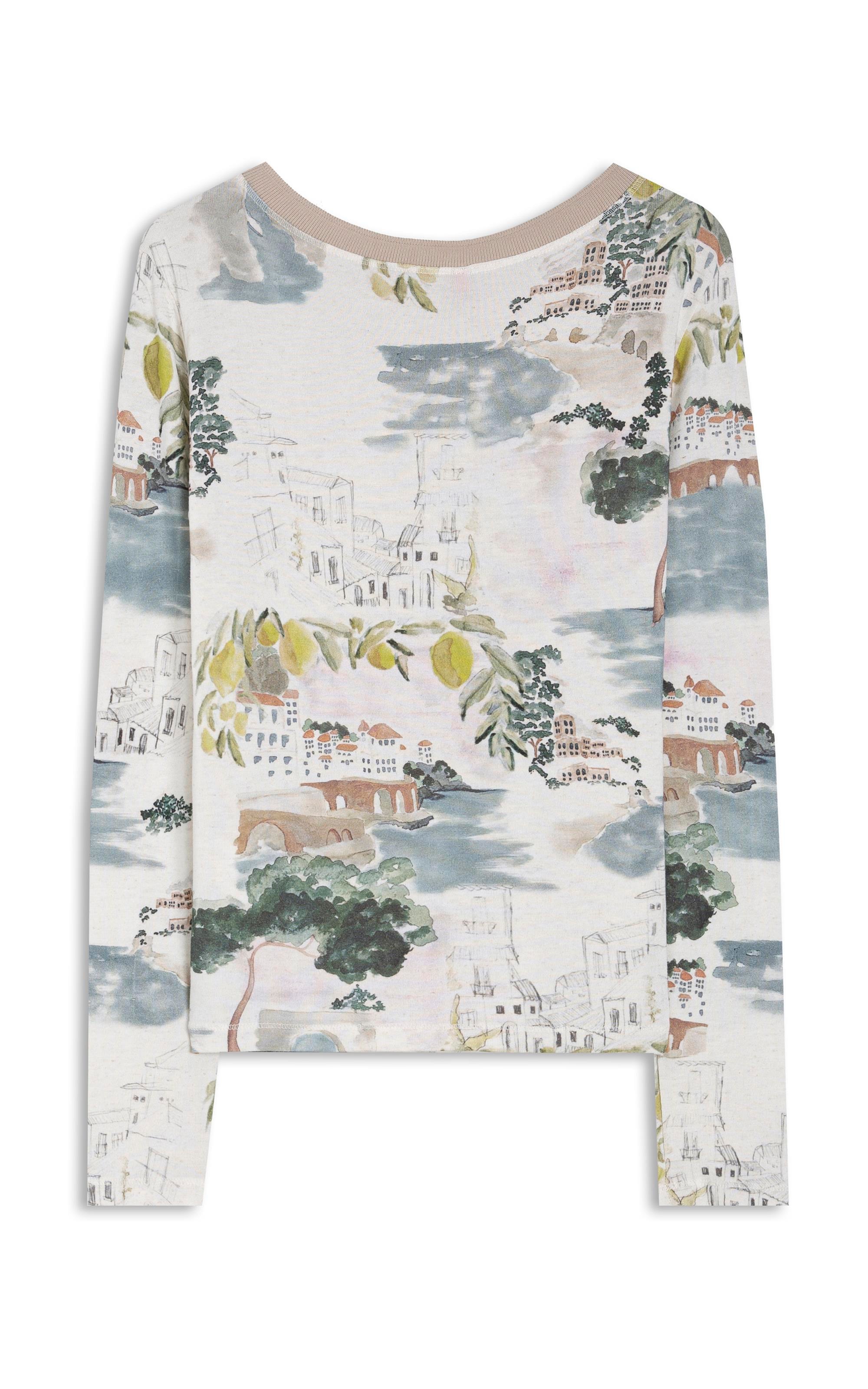 Blusa Misaki Estampa Paesaggio Lb Natural