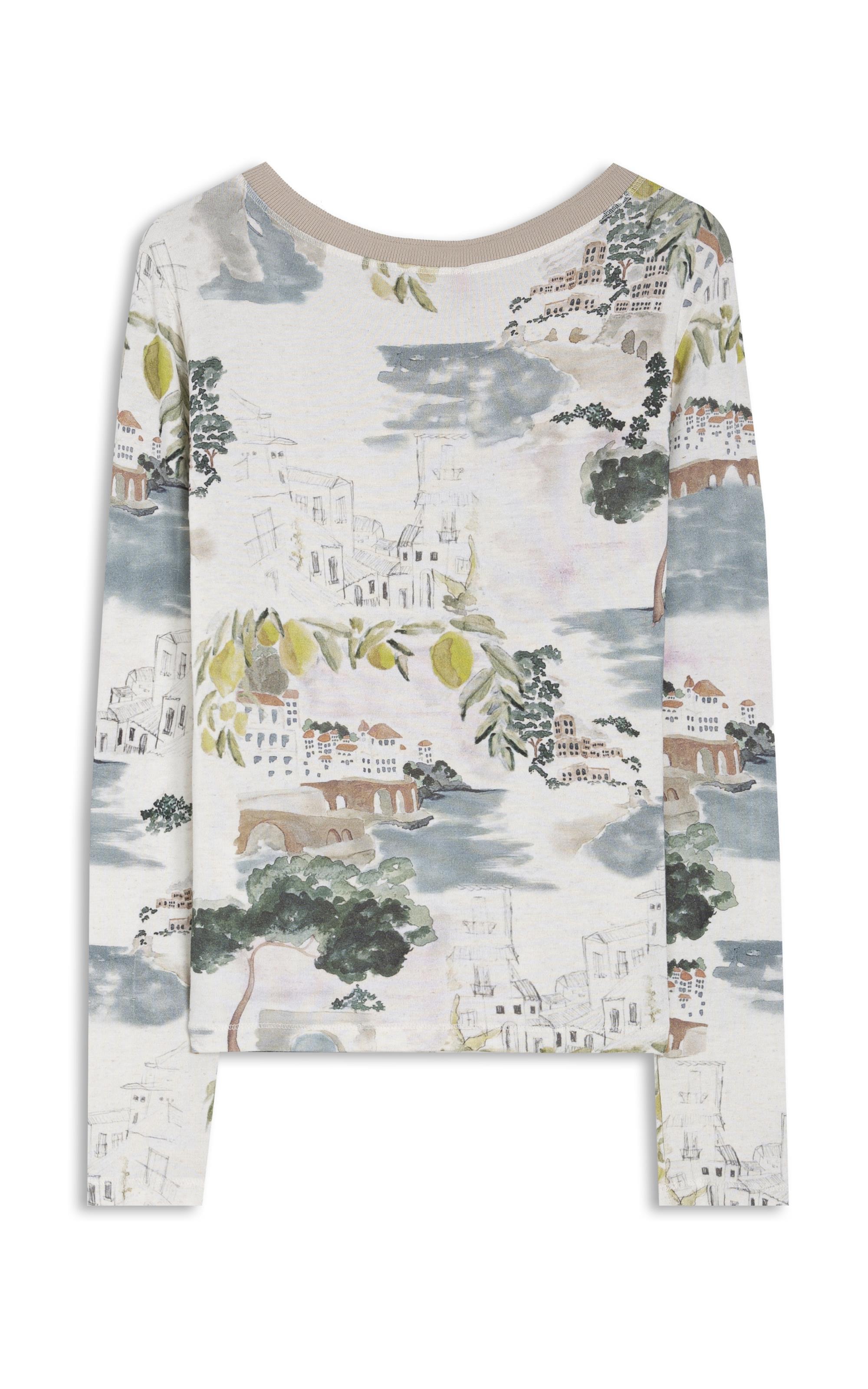 Blusa Misaki Estampa Paesaggio Lb Natural