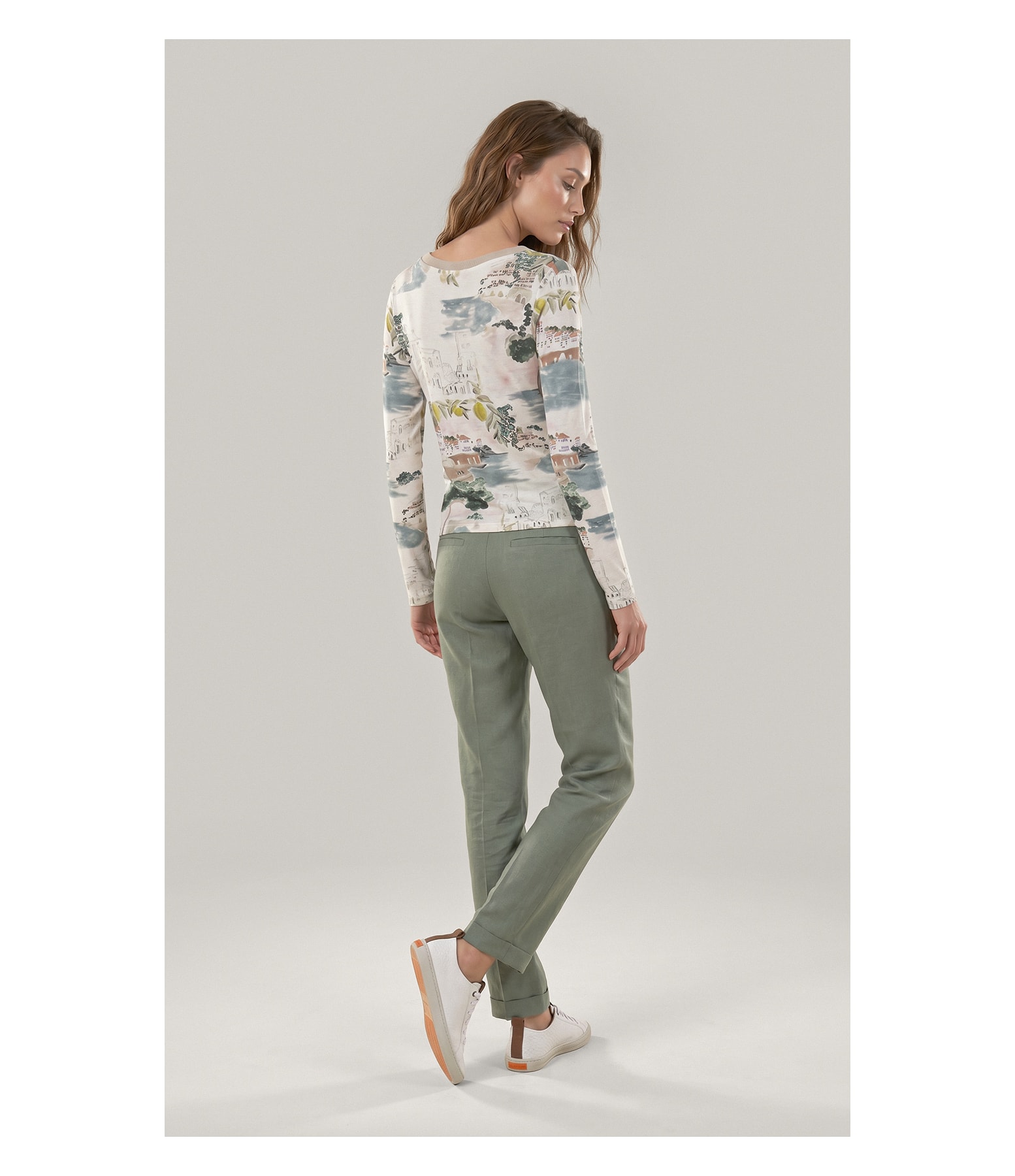 Blusa Misaki Estampa Paesaggio Lb Natural
