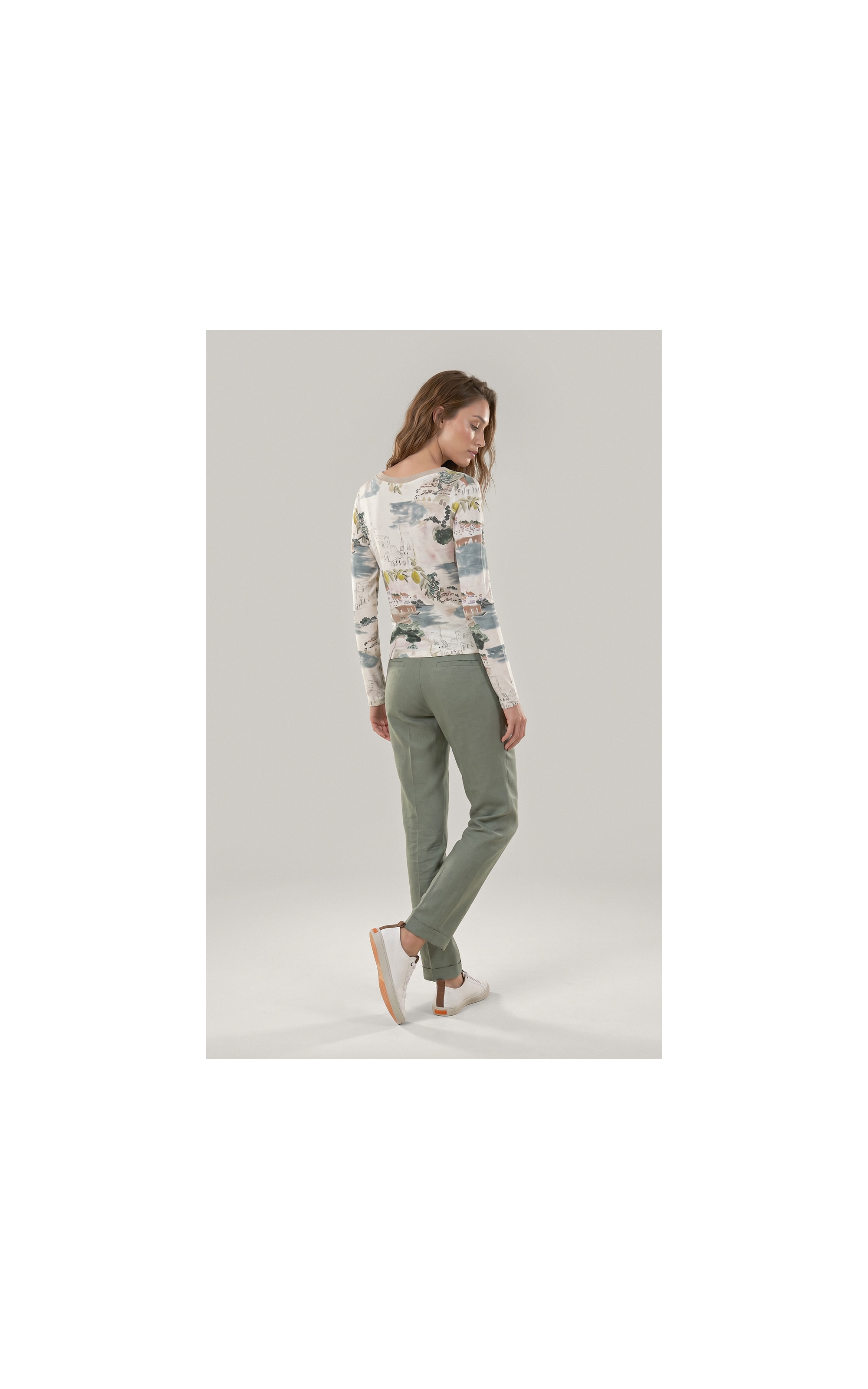 Blusa Misaki Estampa Paesaggio Lb Natural