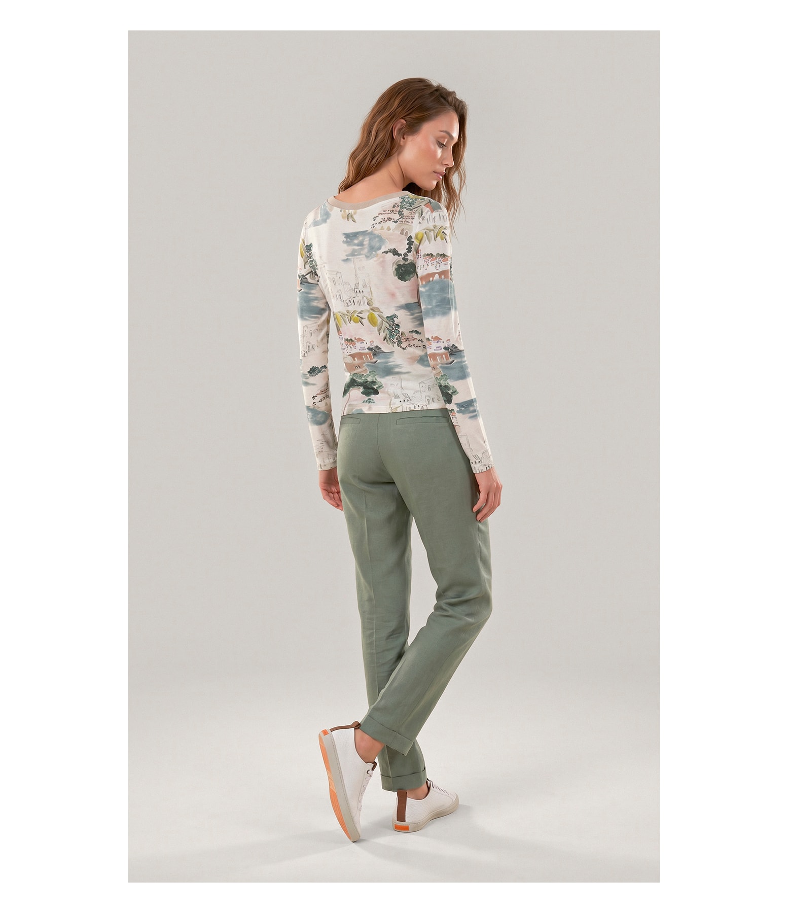 Blusa Misaki Estampa Paesaggio Lb Natural
