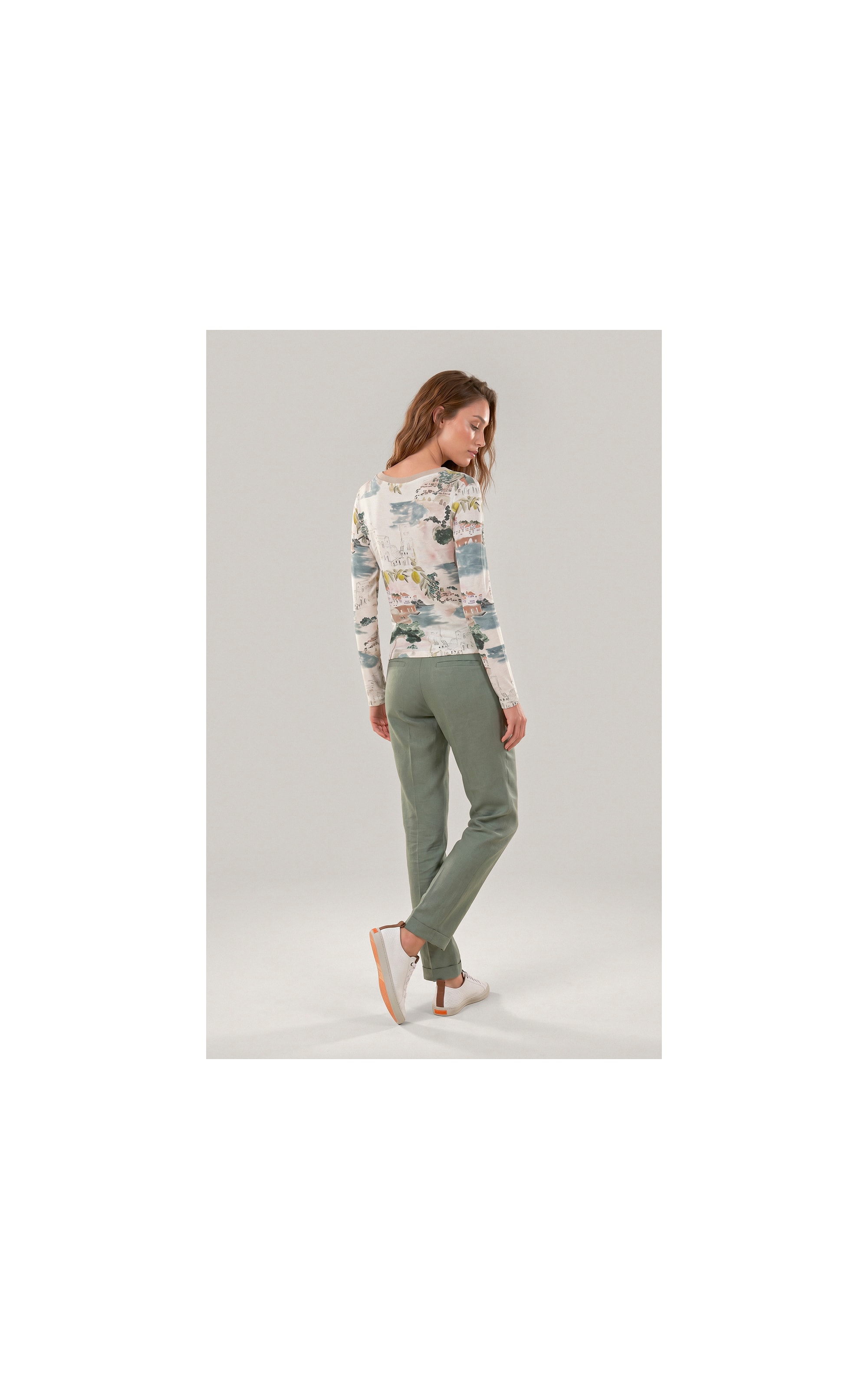 Blusa Misaki Estampa Paesaggio Lb Natural
