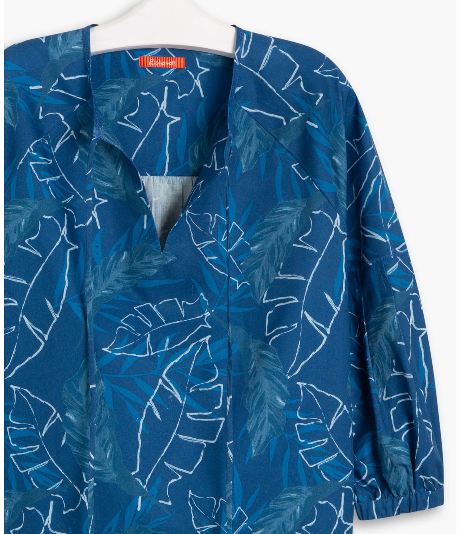 Blusa Misty Algodão Est Folhagem Marinho