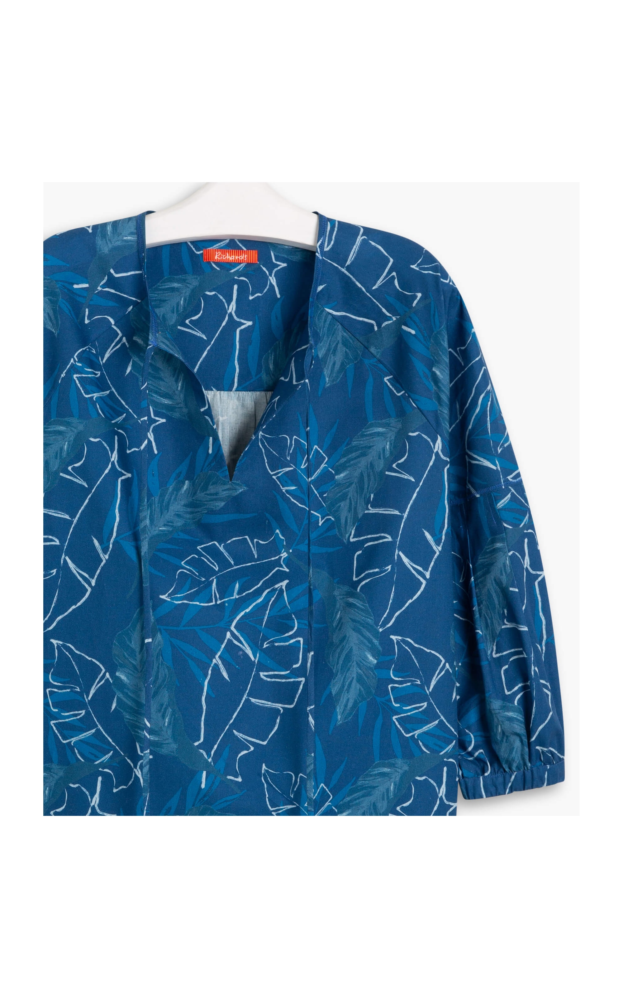 Blusa Misty Algodão Est Folhagem Marinho