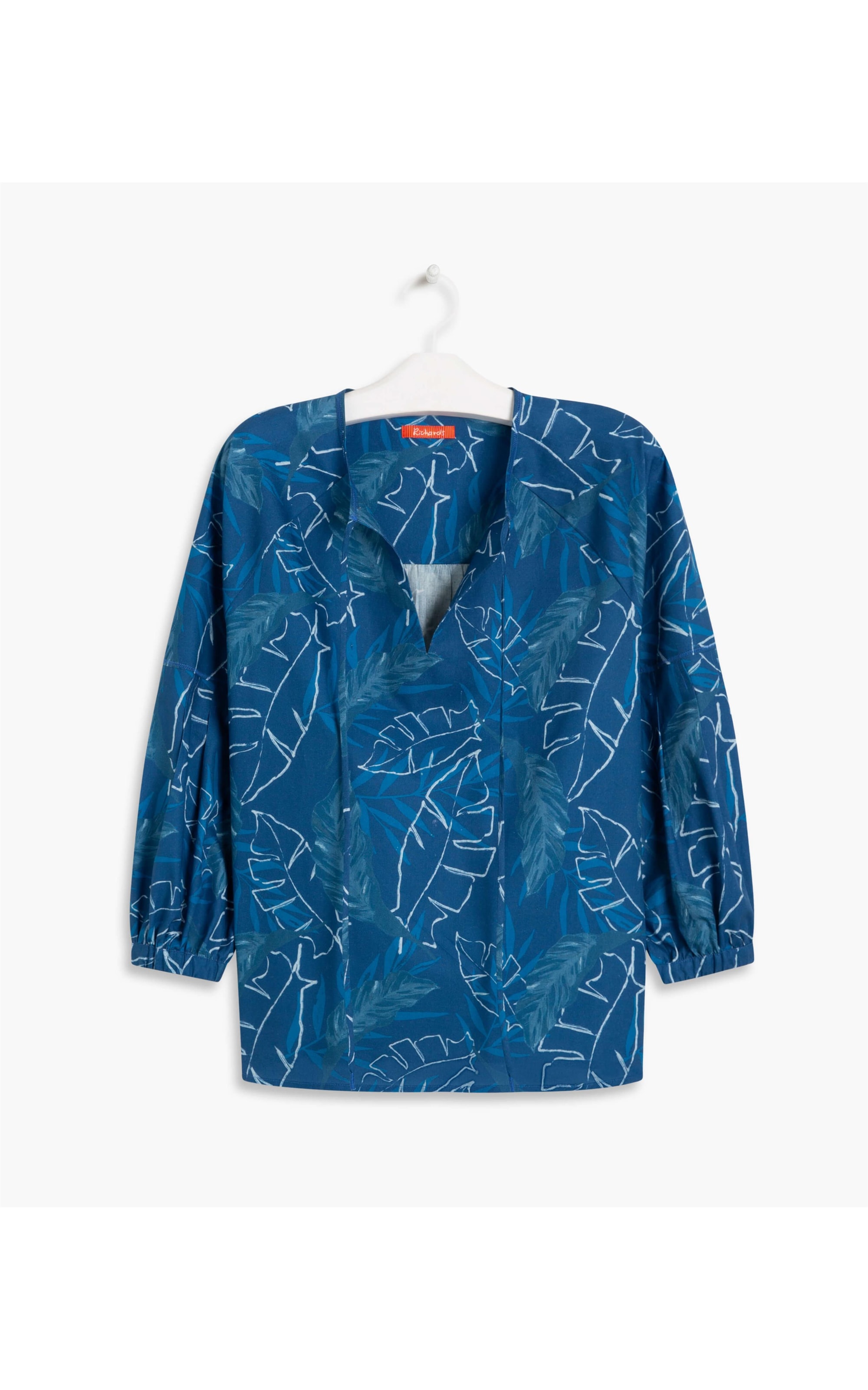 Blusa Misty Algodão Est Folhagem Marinho