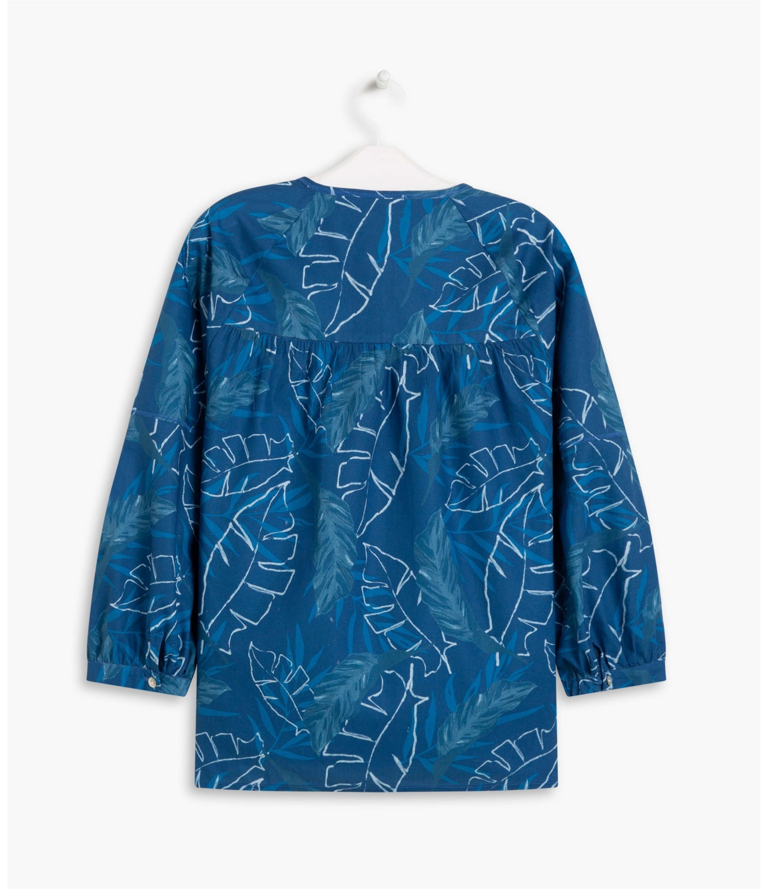 Blusa Misty Algodão Est Folhagem Marinho