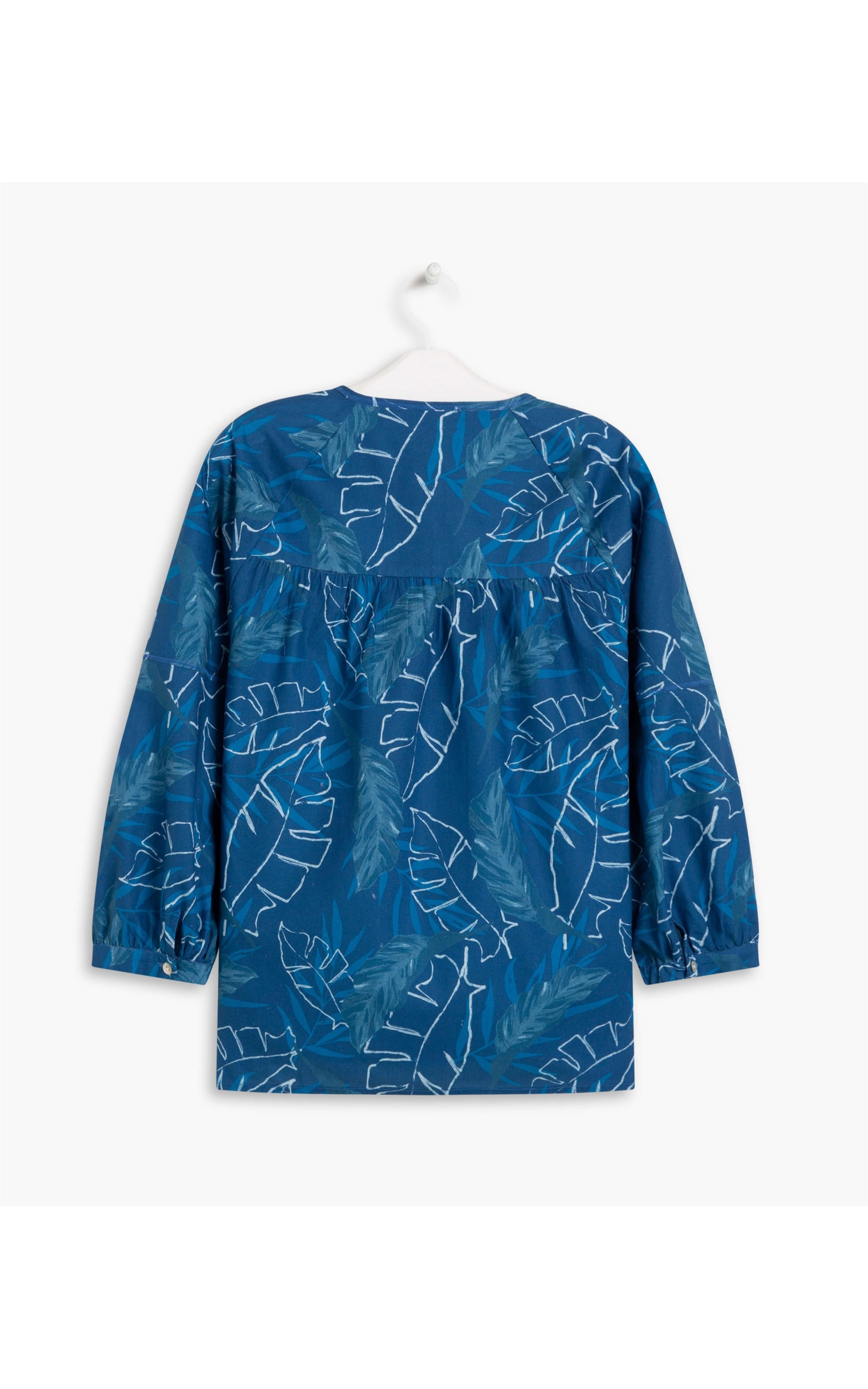 Blusa Misty Algodão Est Folhagem Marinho