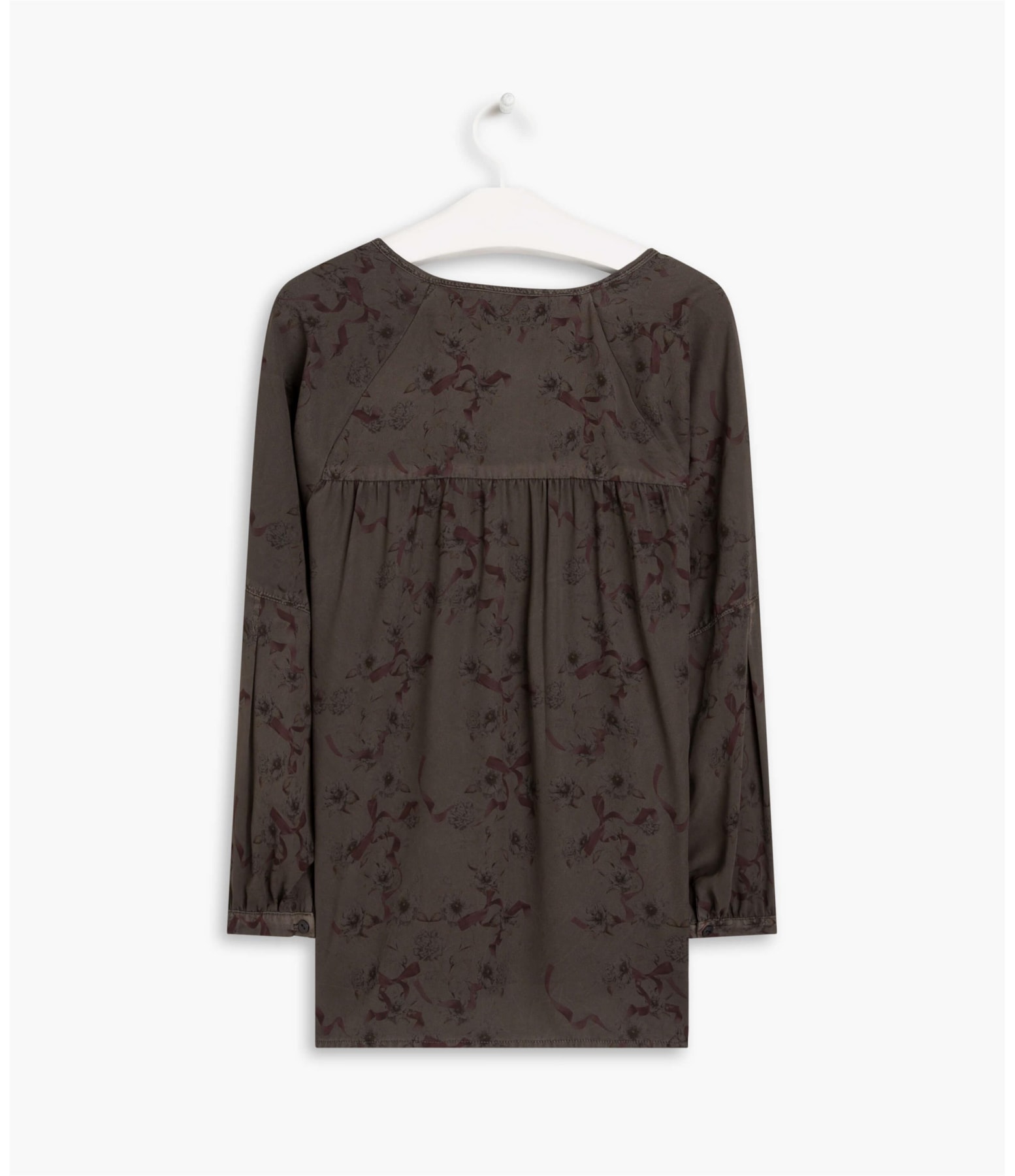 Blusa Misty Est Flores e Lacos Tabaco