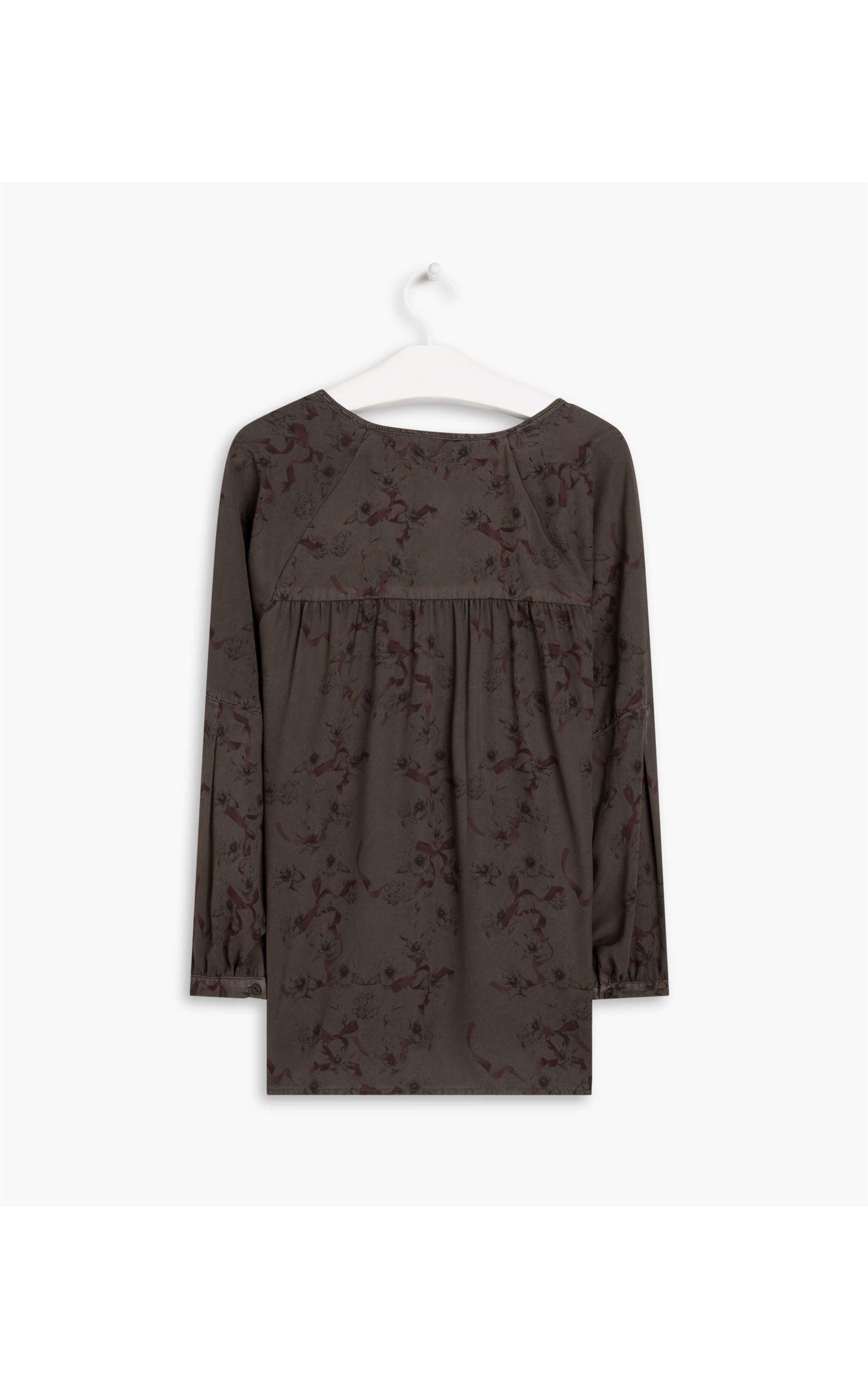 Blusa Misty Est Flores e Lacos Tabaco