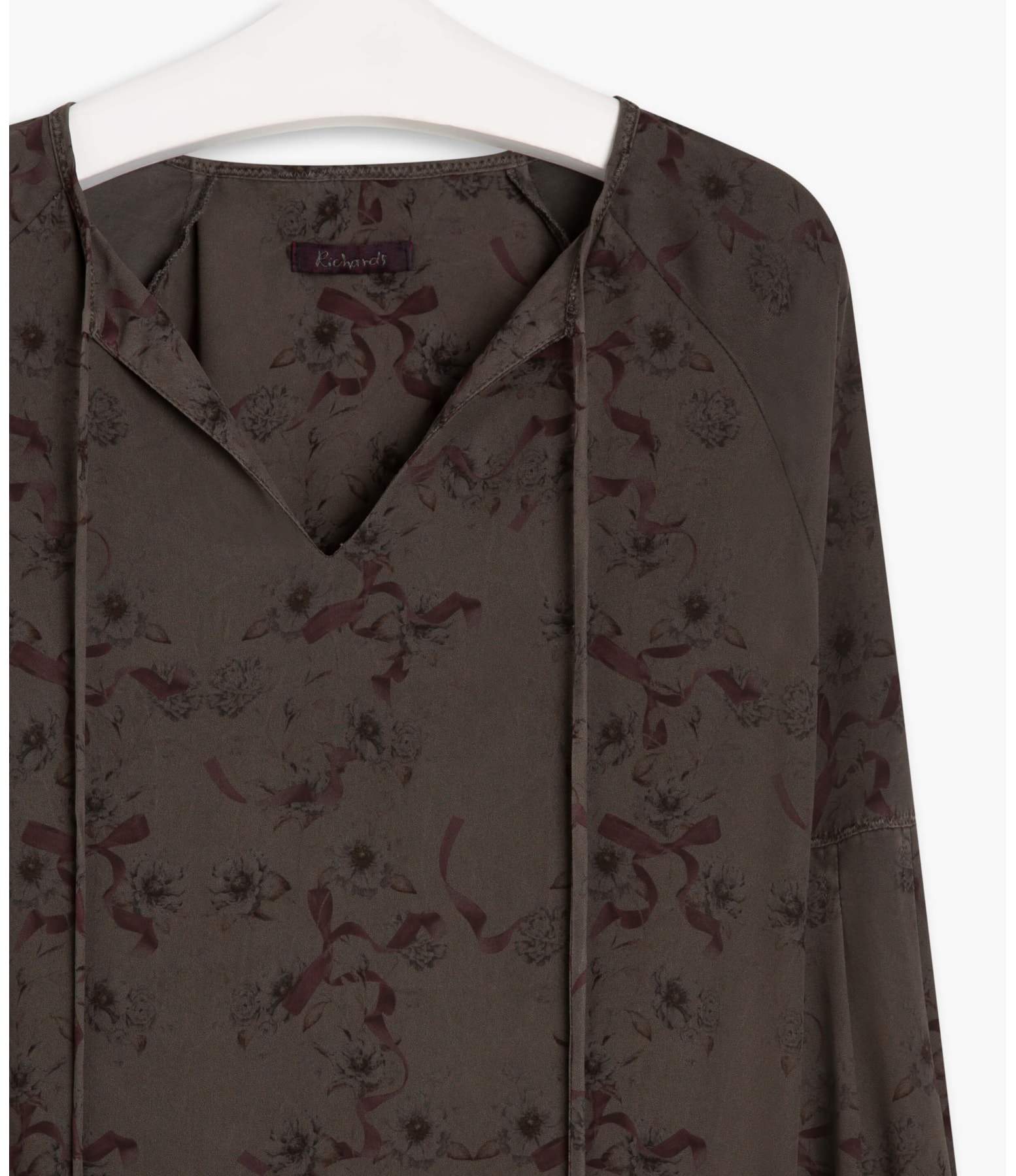 Blusa Misty Est Flores e Lacos Tabaco