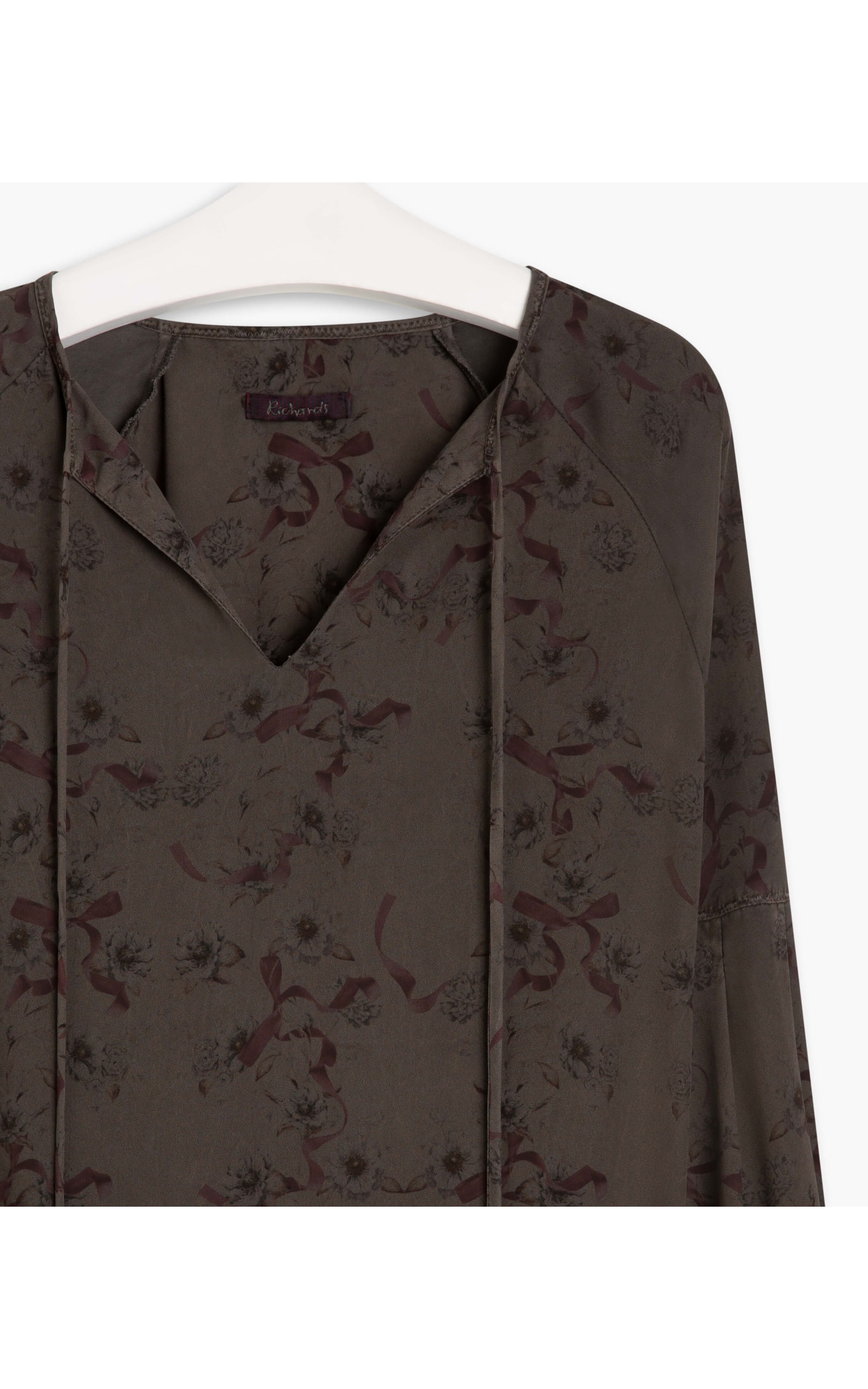 Blusa Misty Est Flores e Lacos Tabaco