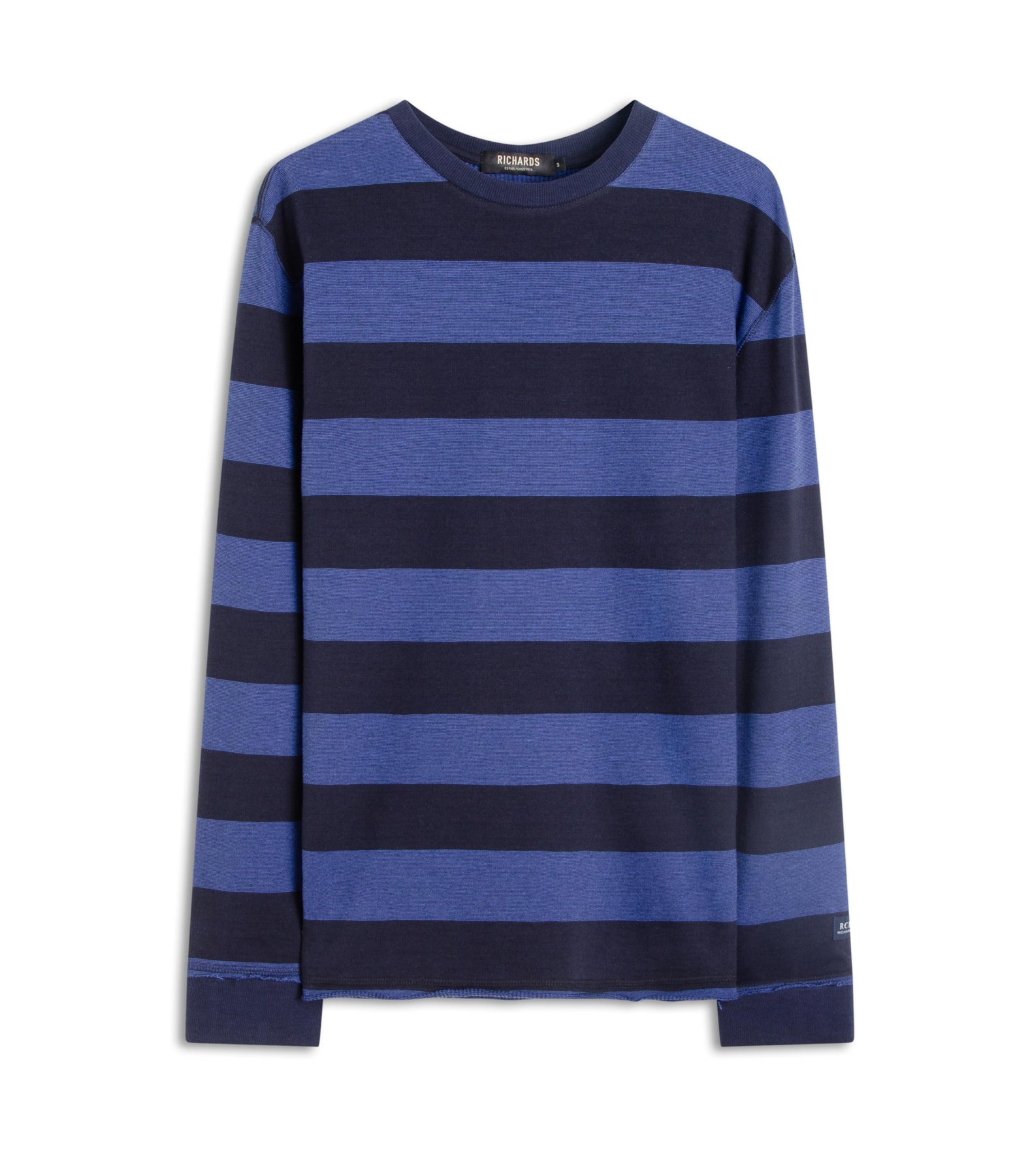 Blusa Moletom Listrado Amaala Azul Bic