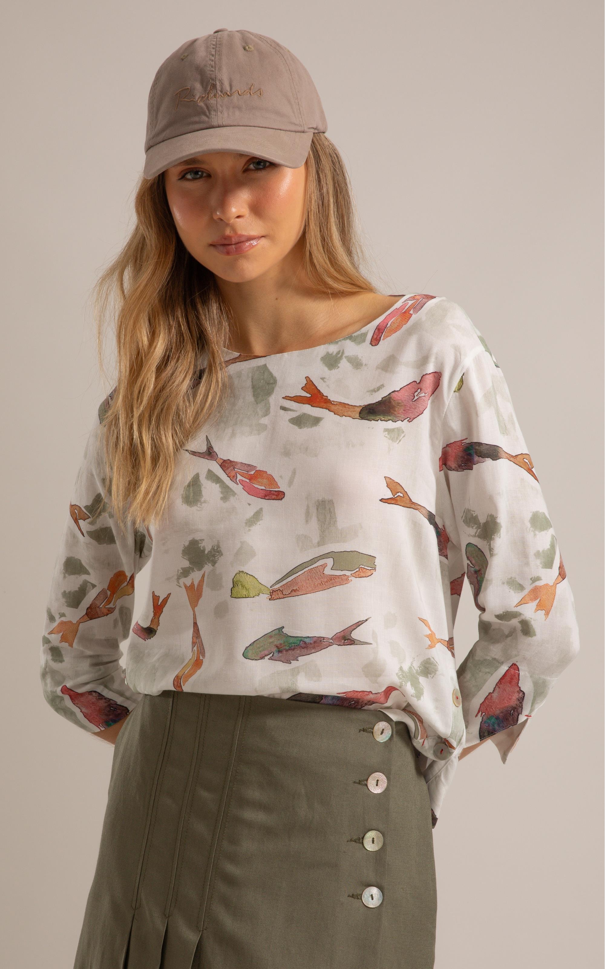 Blusa Nadine Pesce Linho Blend Verde Army