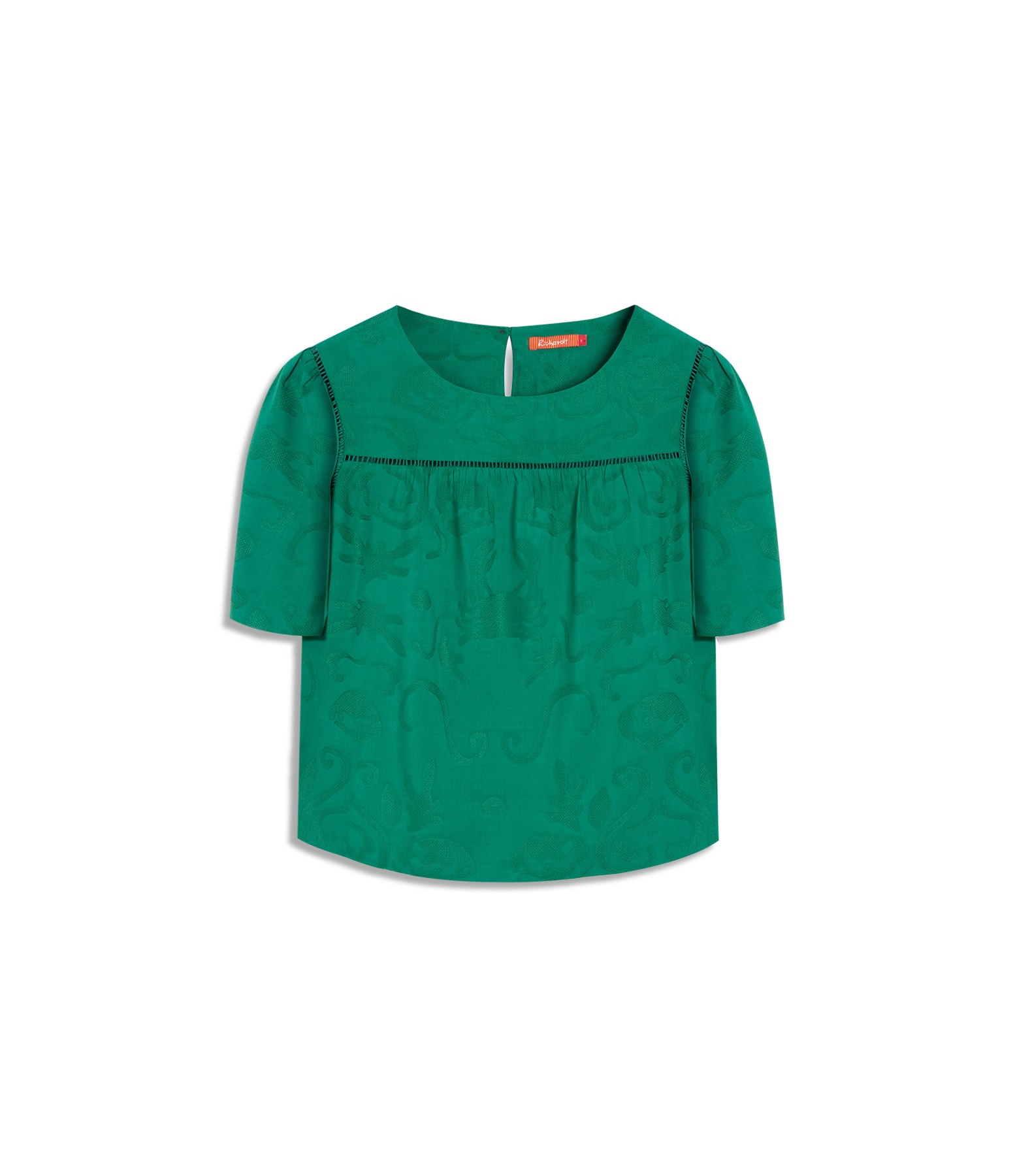 Blusa Nala Jacquard Viscose  Verde