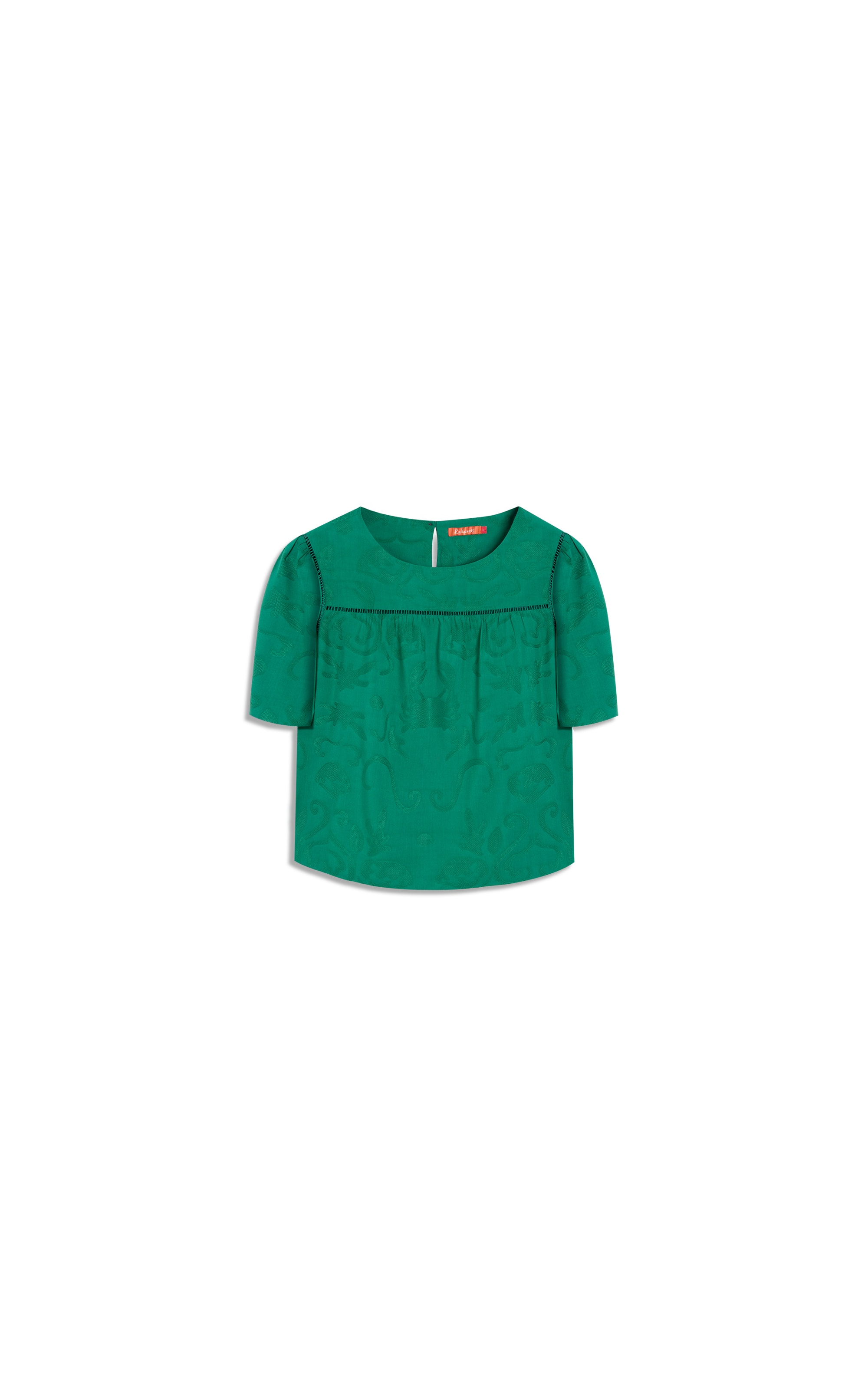 Blusa Nala Jacquard Viscose  Verde