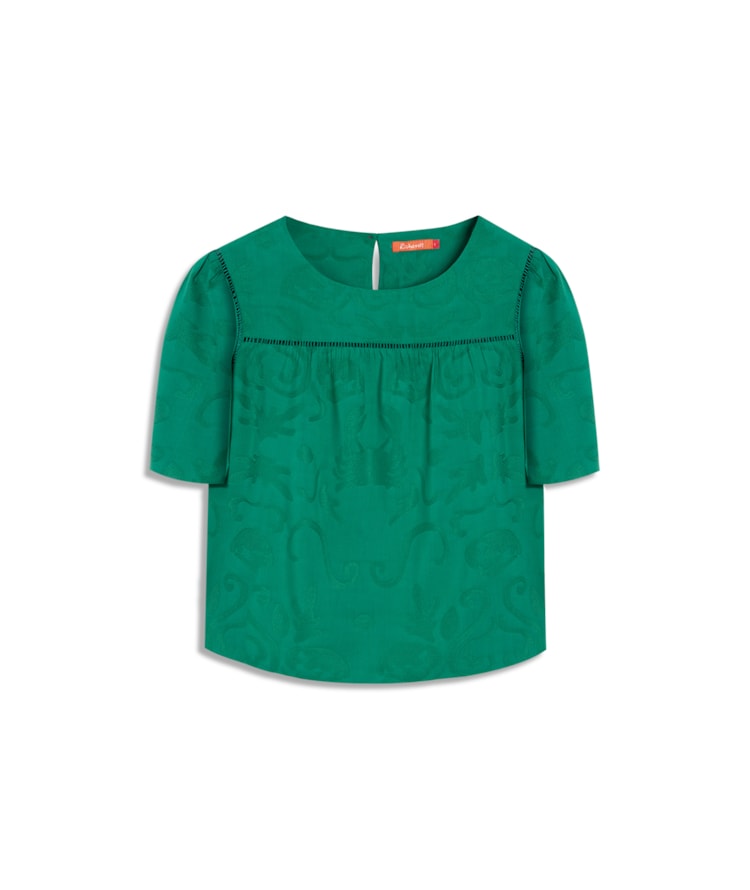 Blusa Nala Jacquard Viscose  Verde