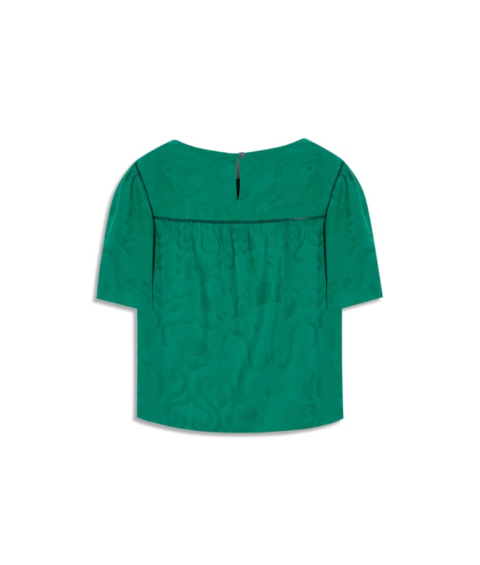 Blusa Nala Jacquard Viscose  Verde
