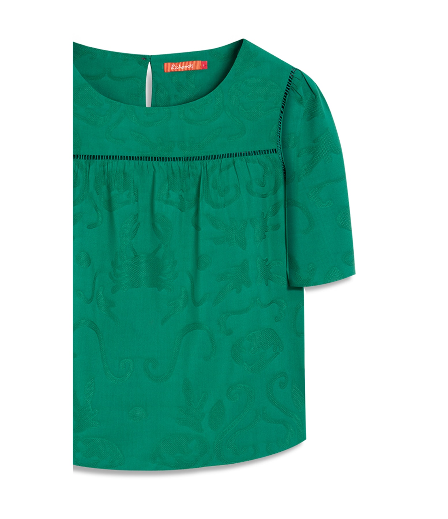 Blusa Nala Jacquard Viscose  Verde
